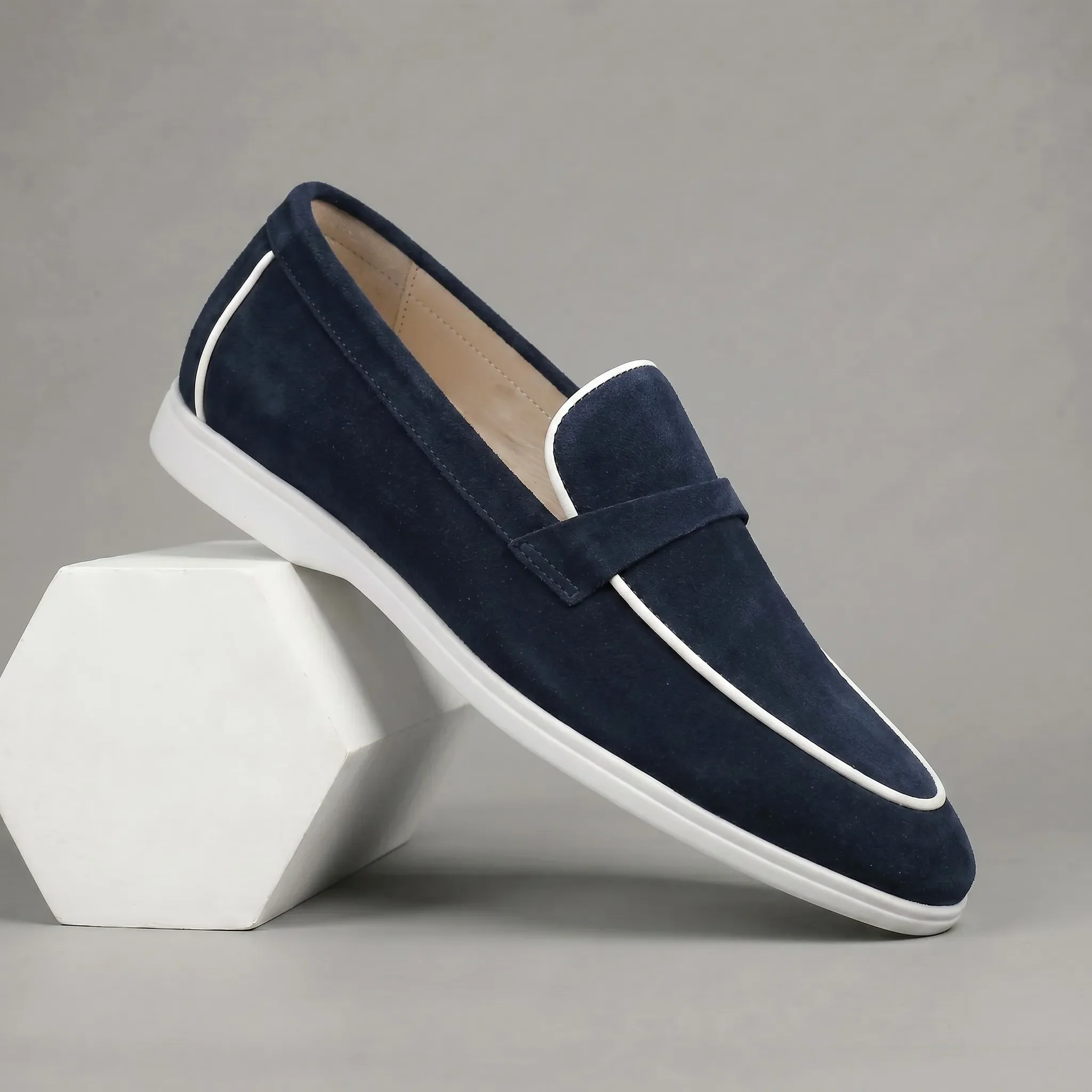 Mocassins Bleumarine Daim de Luxe Tres Confortable - Femme - Image 5