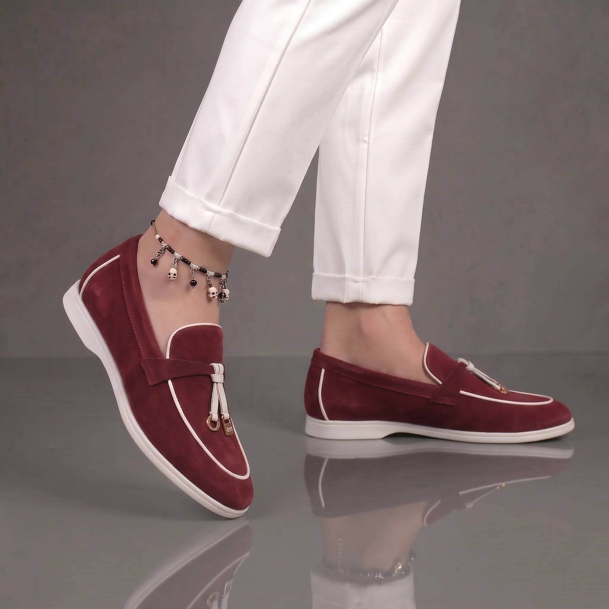 Mocassins Grena Daim de Luxe Tres Confortable - Femme - Image 3