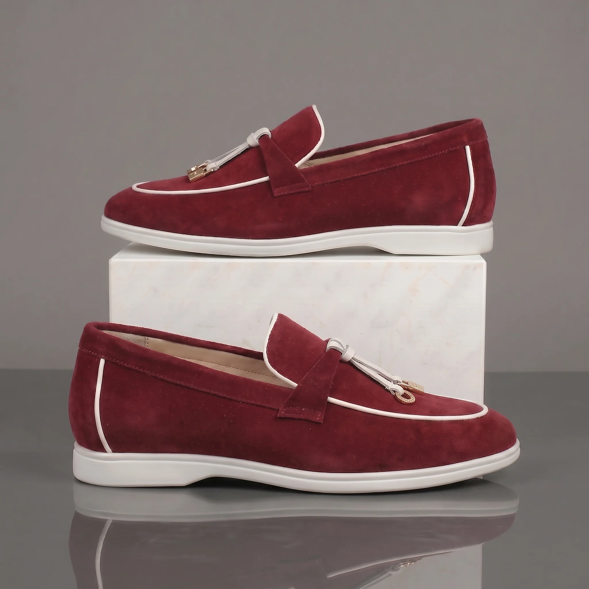 Mocassins Grena Daim de Luxe Tres Confortable - Femme - Image 4