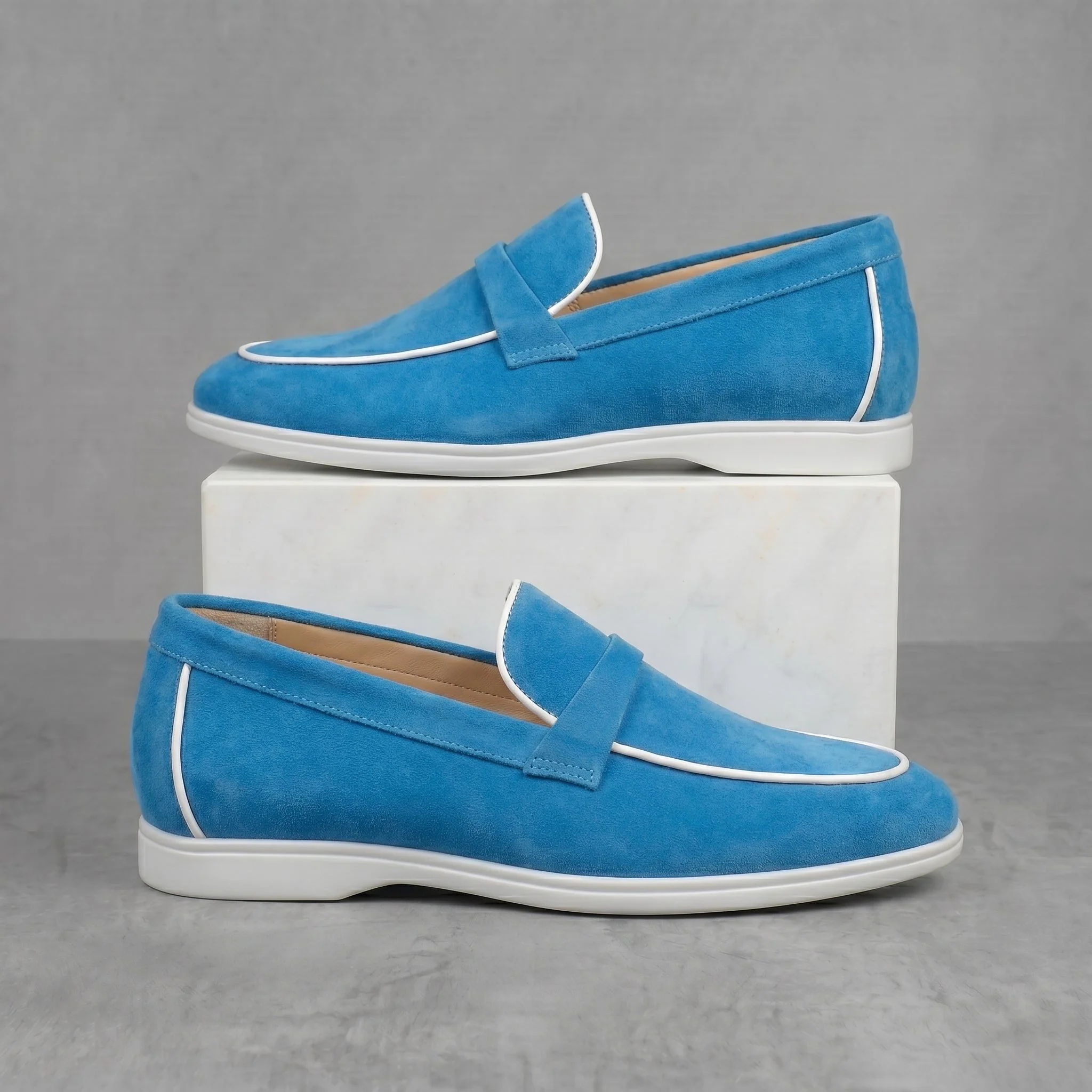 Mocassins Bleuciel Daim de Luxe Tres Confortable - Femme - Image 4