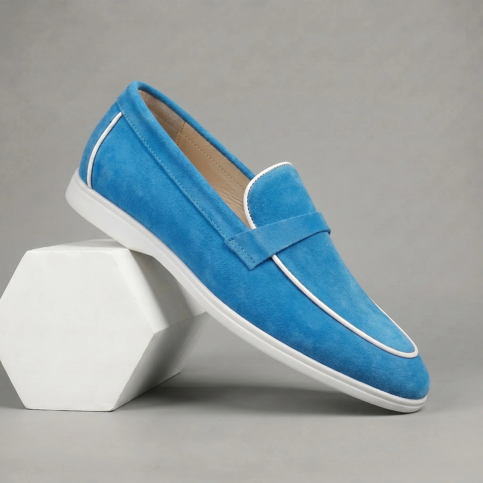 Mocassins Bleuciel Daim de Luxe Tres Confortable - Femme - Image 5