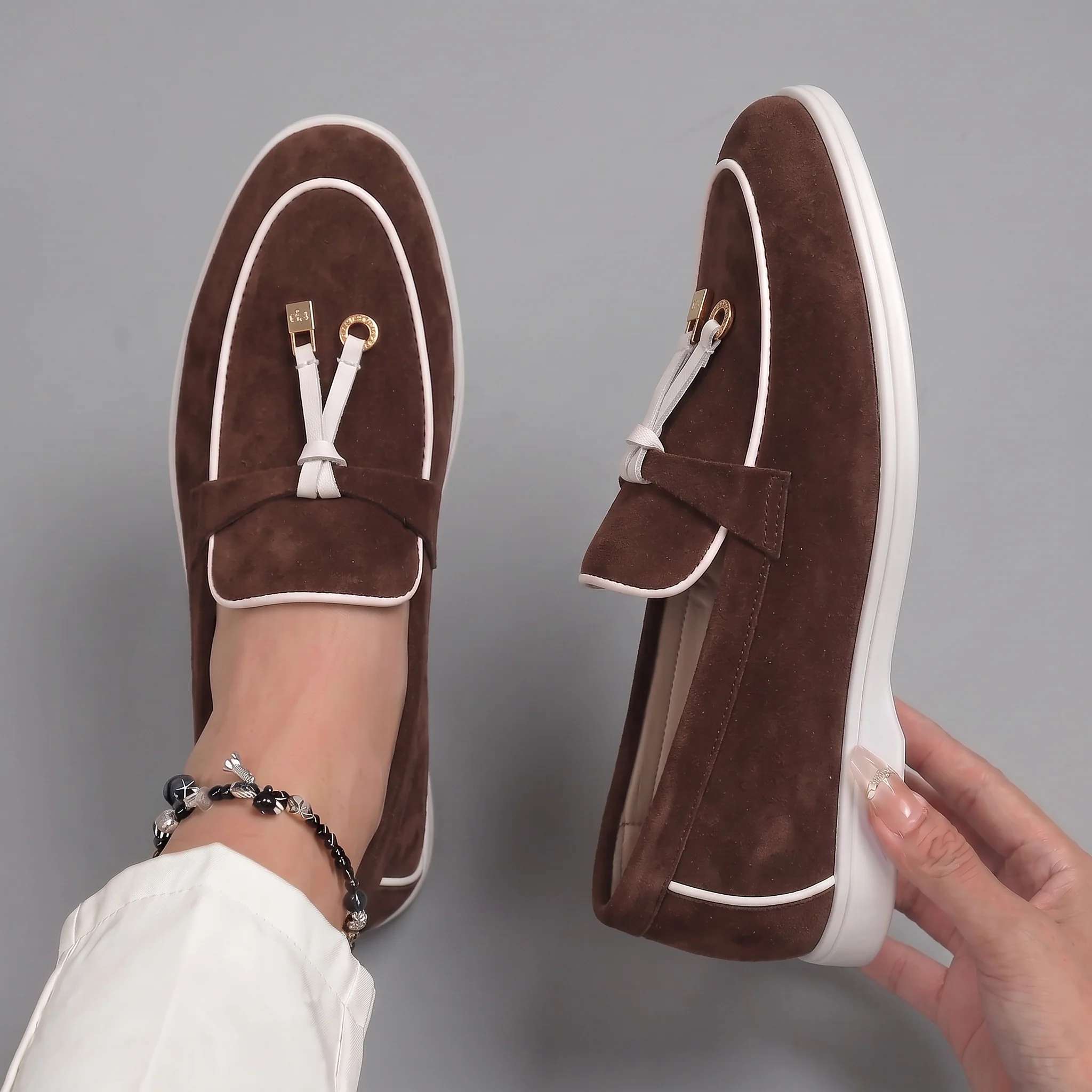 Mocassins Marron Daim de Luxe Tres Confortable - Femme - Image 2