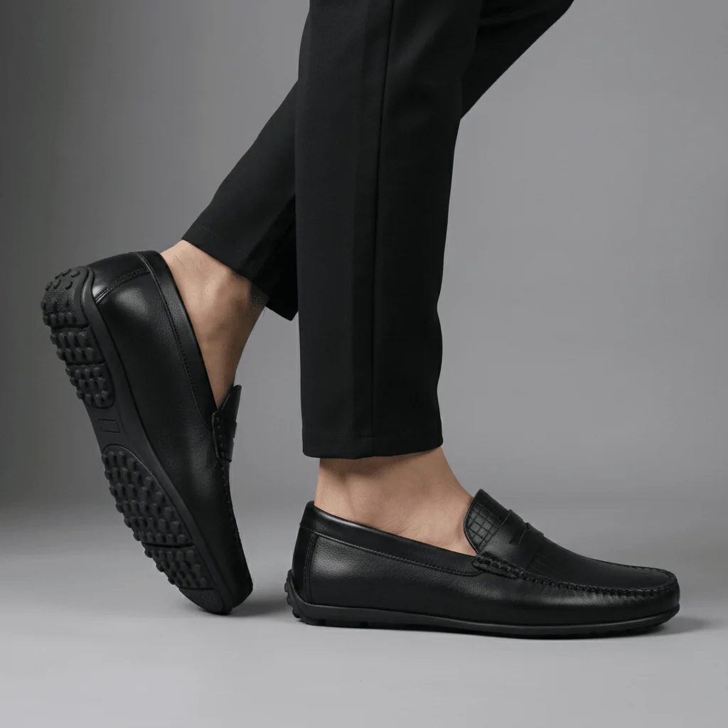 Mocassins Cuir Noir - Tres Confortable - Image 7