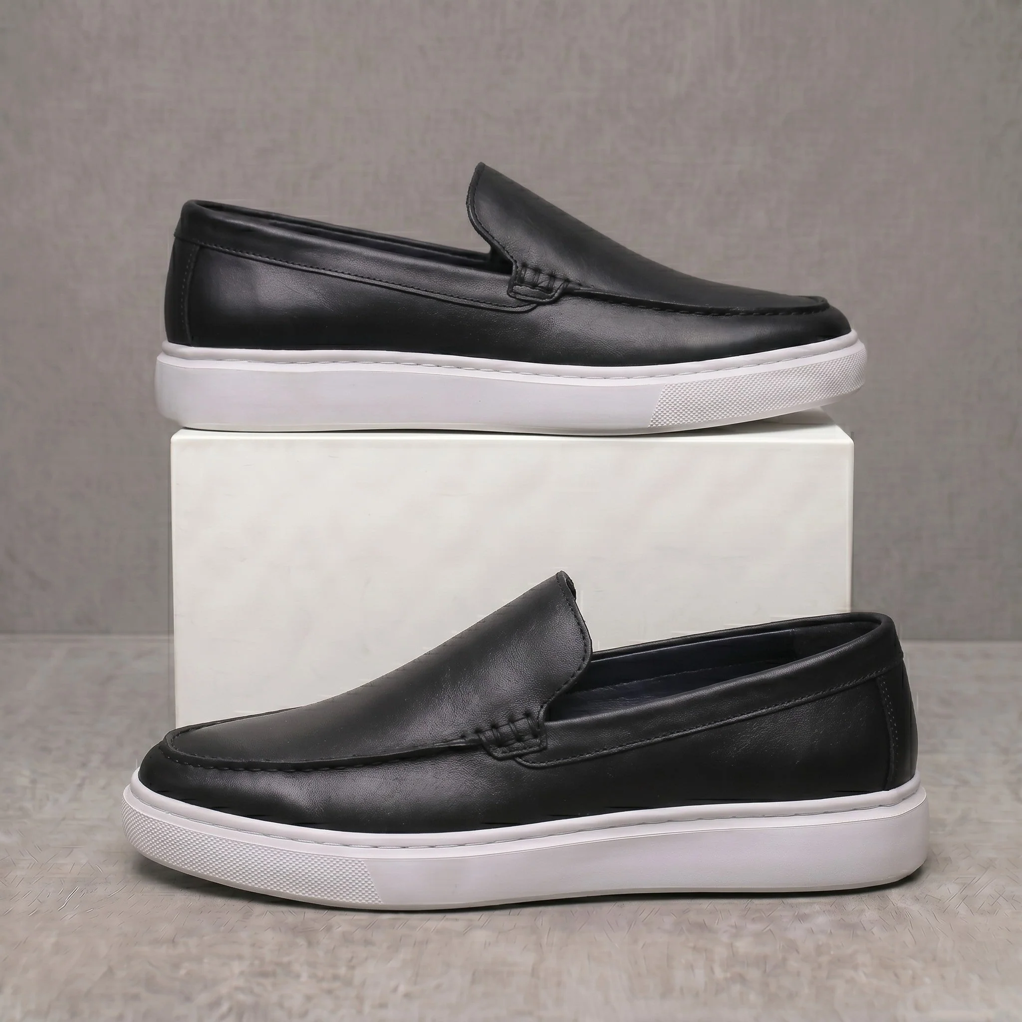 Mocassins Cuir Noir - Tres Confortable - Image 3