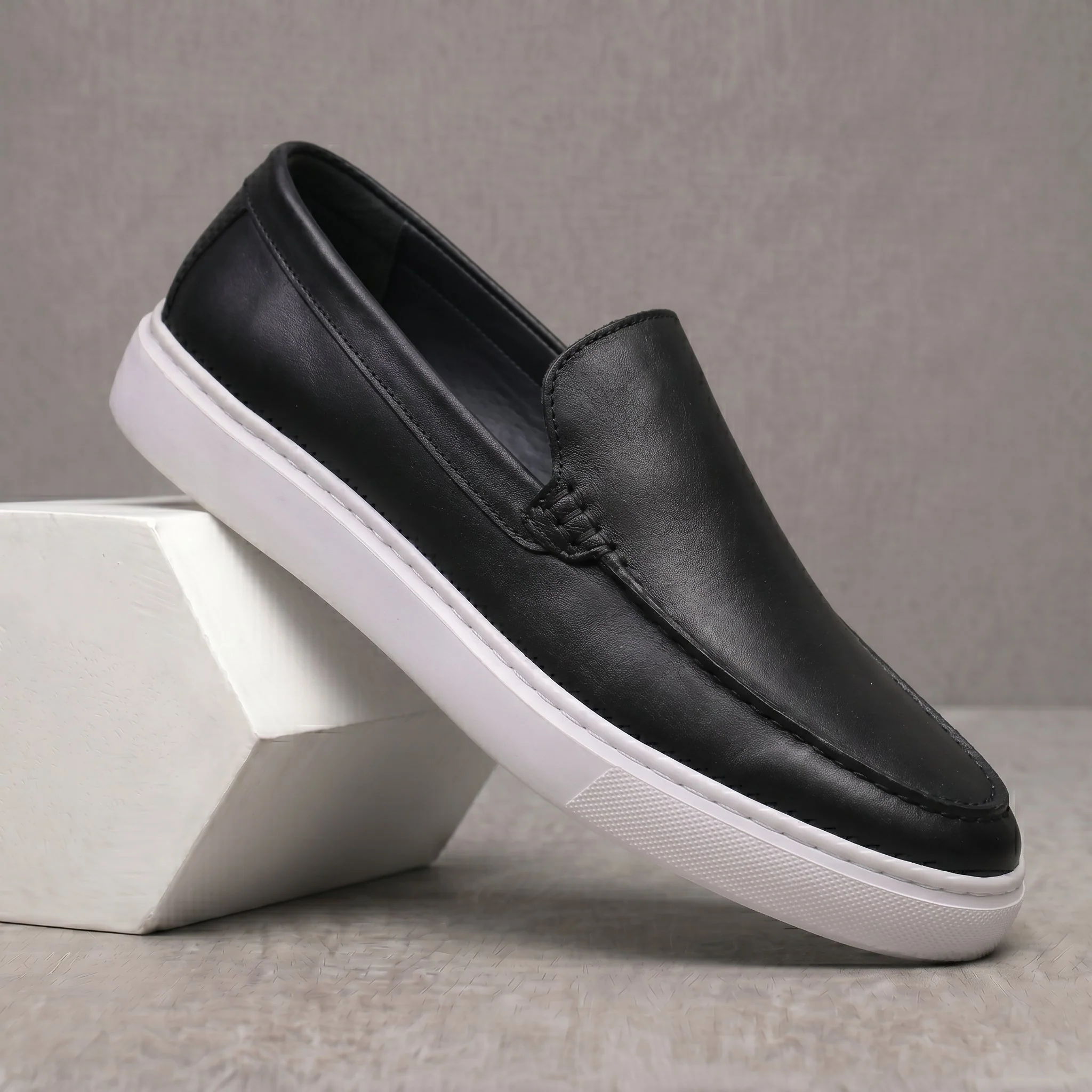 Mocassins Cuir Noir - Tres Confortable - Image 5