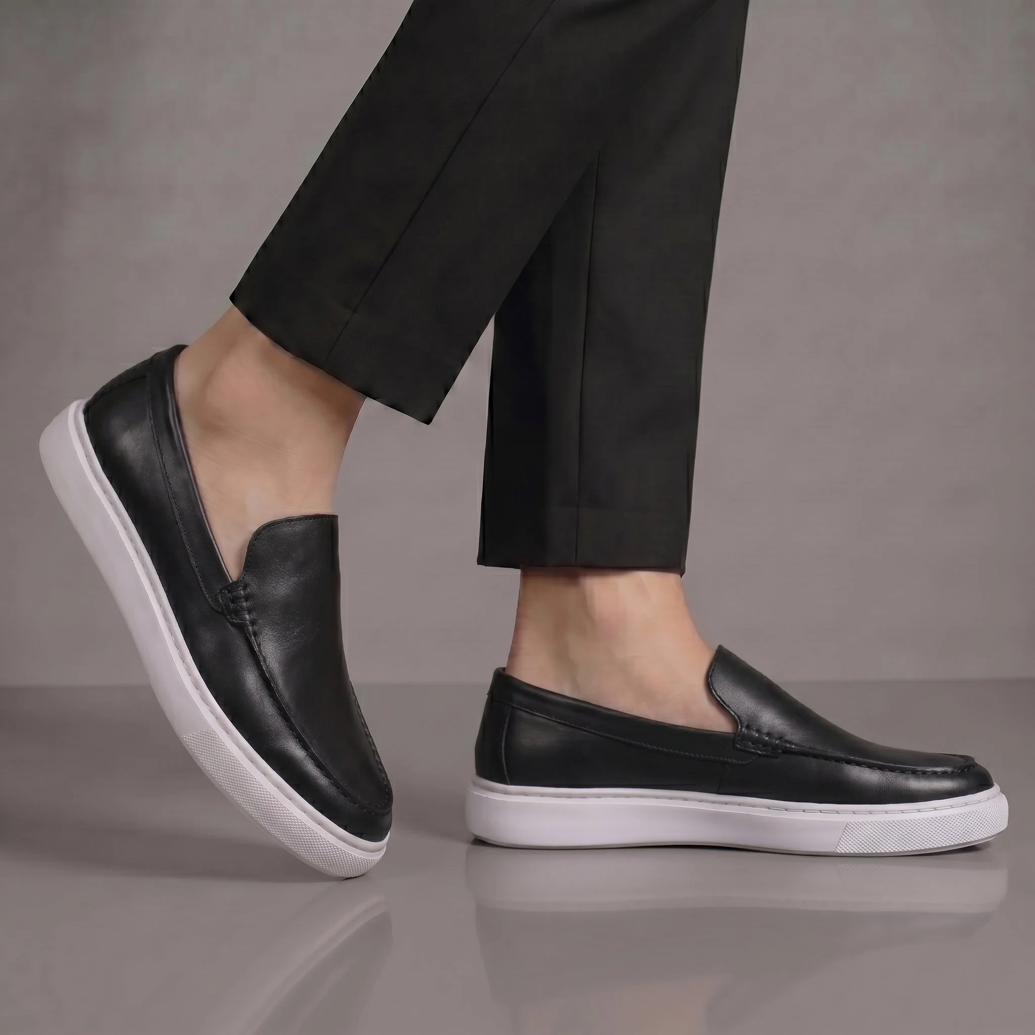 Mocassins Cuir Noir - Tres Confortable - Image 6