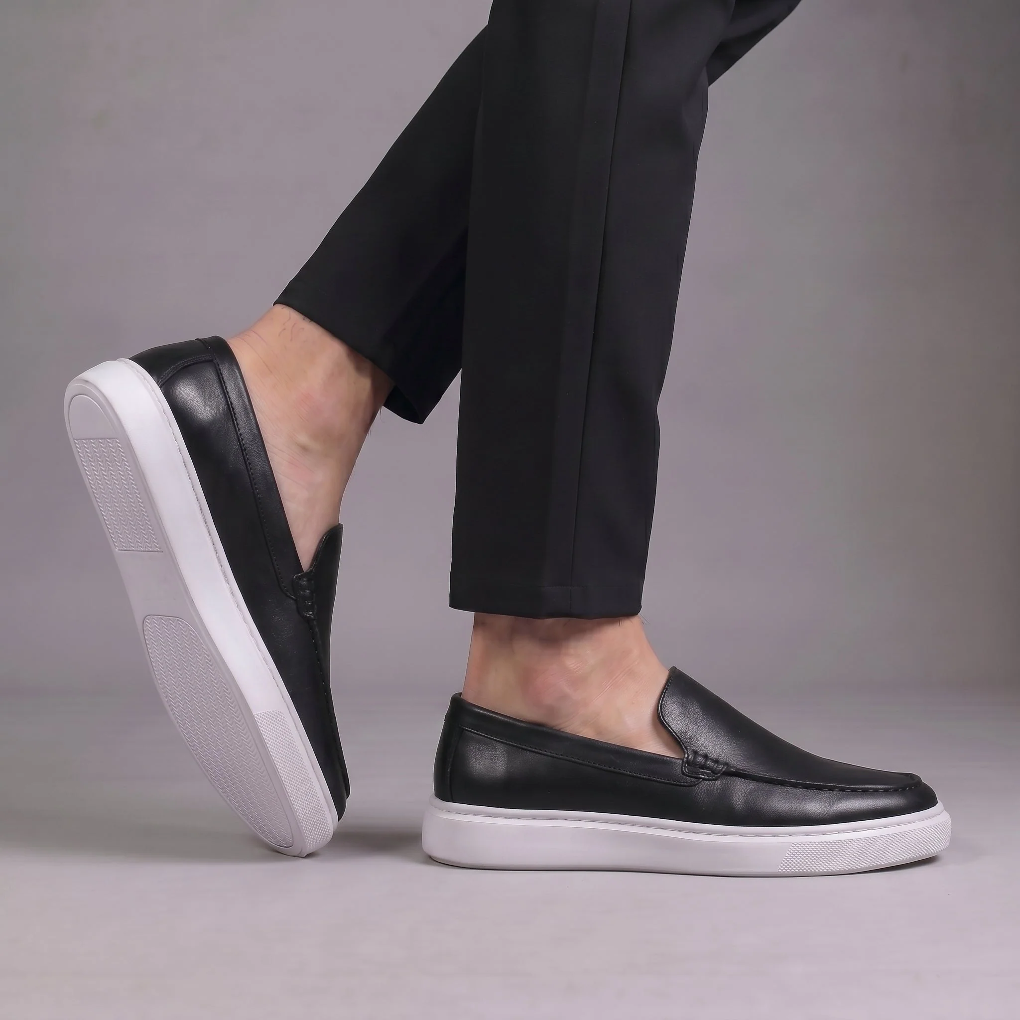 Mocassins Cuir Noir - Tres Confortable - Image 7