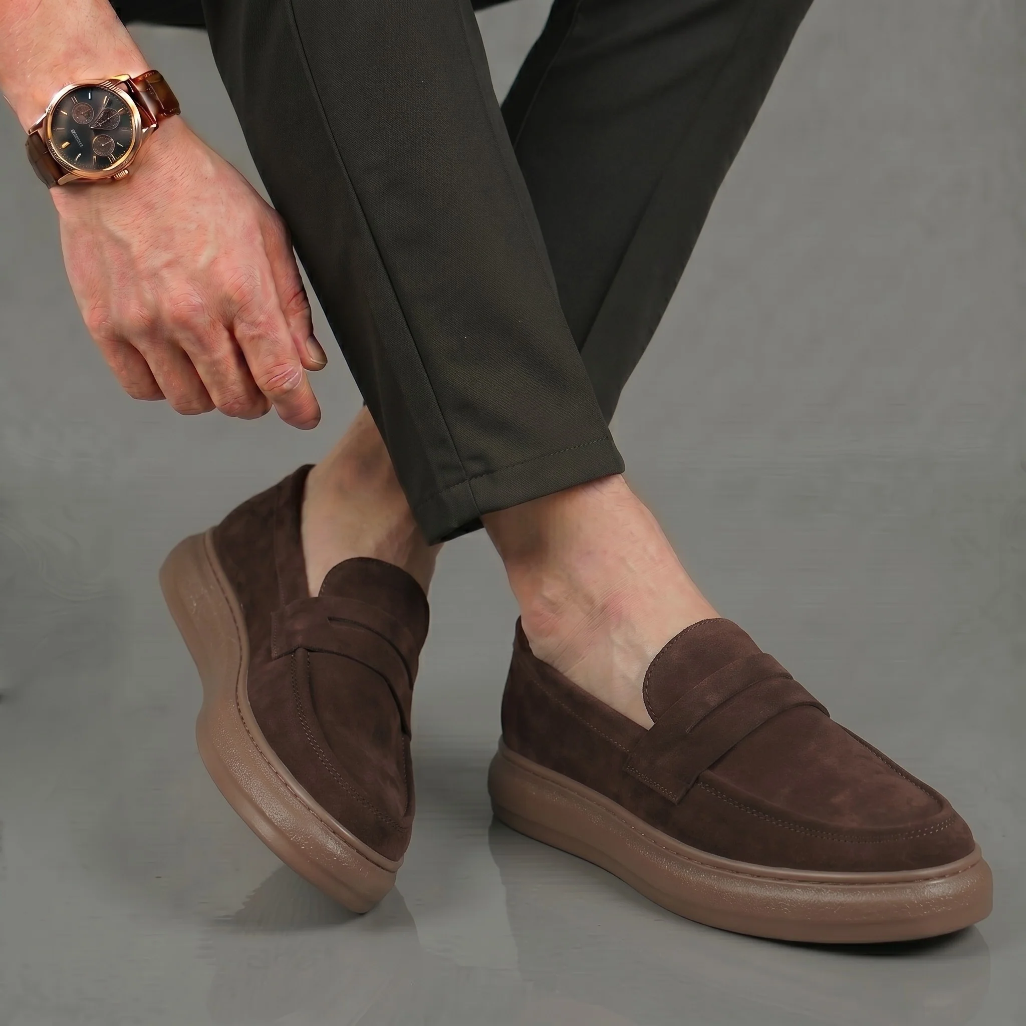 Mocassins Marron Daim de Luxe Tres Confortable - Image 4