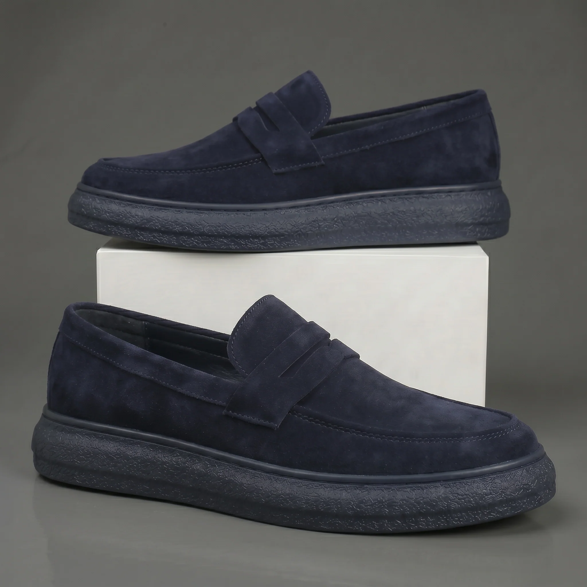 Mocassins Bleumarine Daim de Luxe Tres Confortable - Image 3