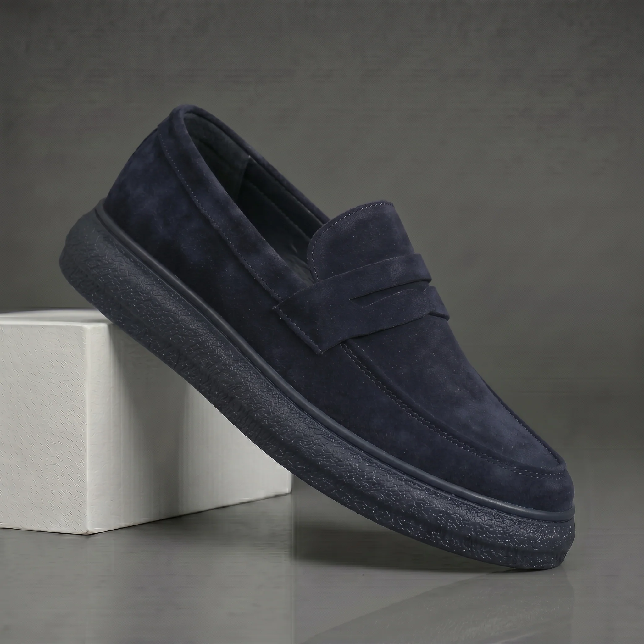 Mocassins Bleumarine Daim de Luxe Tres Confortable - Image 5