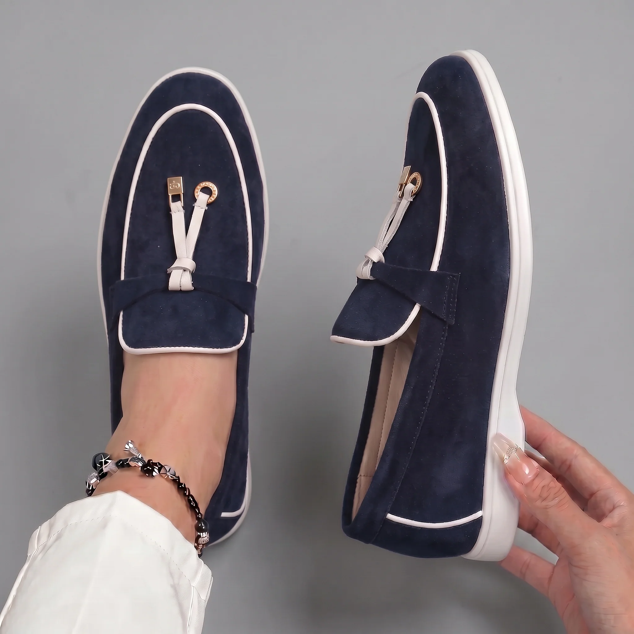 Mocassins Bleumarine Daim de Luxe Tres Confortable - Femme - Image 2