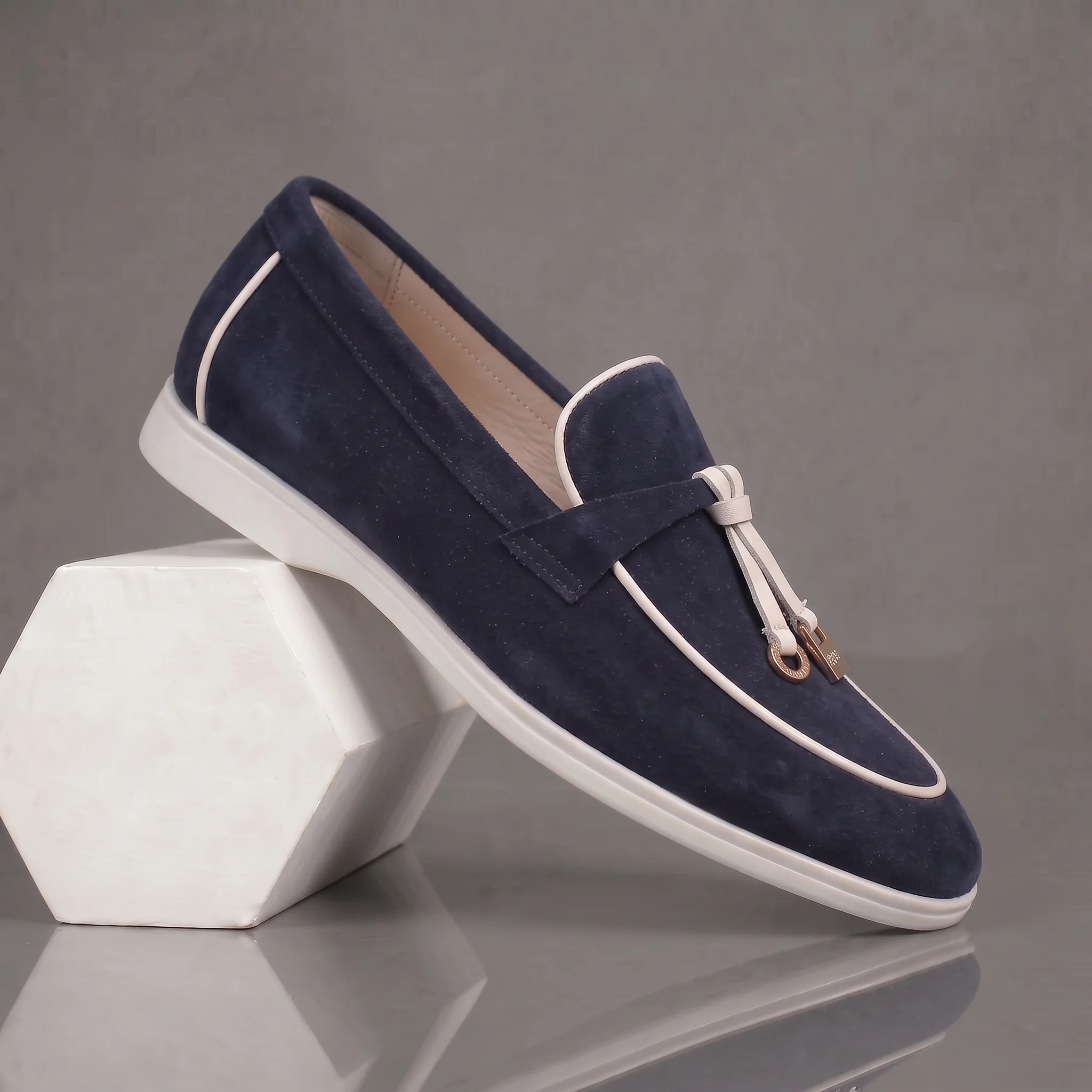 Mocassins Bleumarine Daim de Luxe Tres Confortable - Femme - Image 5