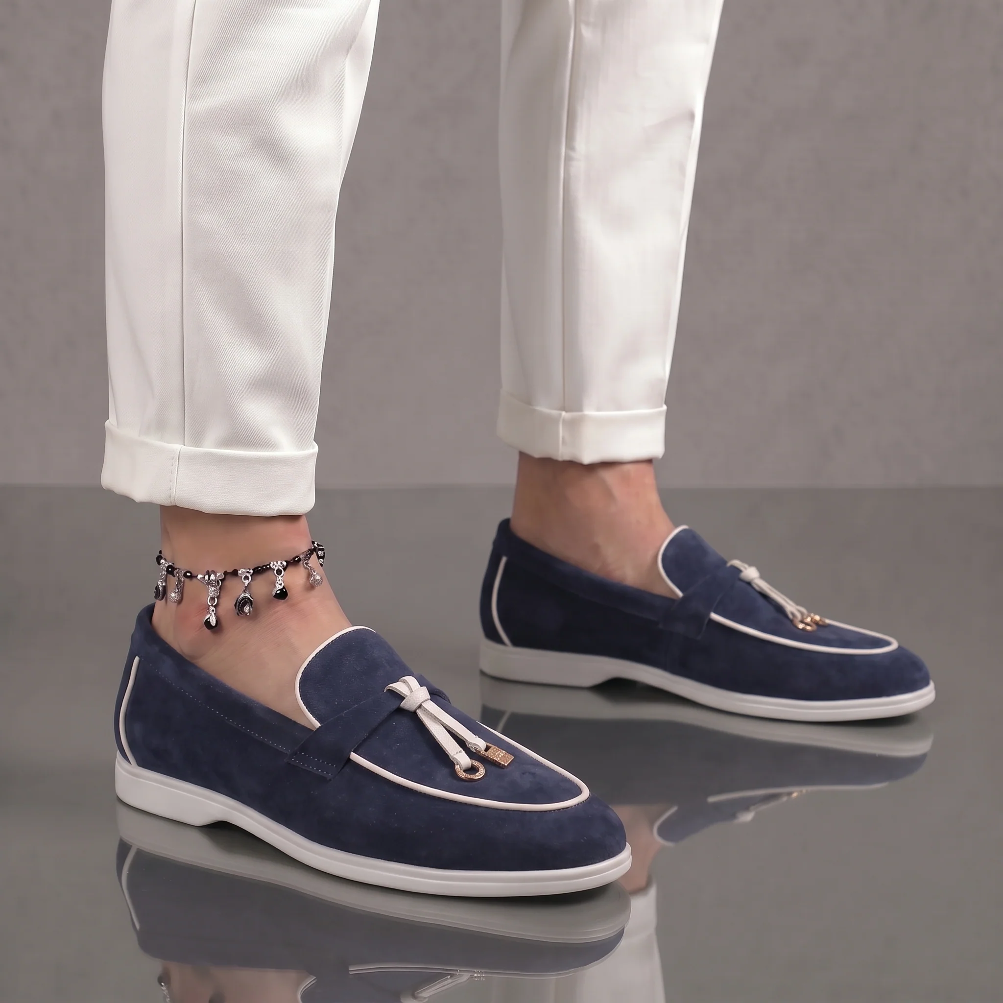 Mocassins Bleumarine Daim de Luxe Tres Confortable - Femme - Image 6