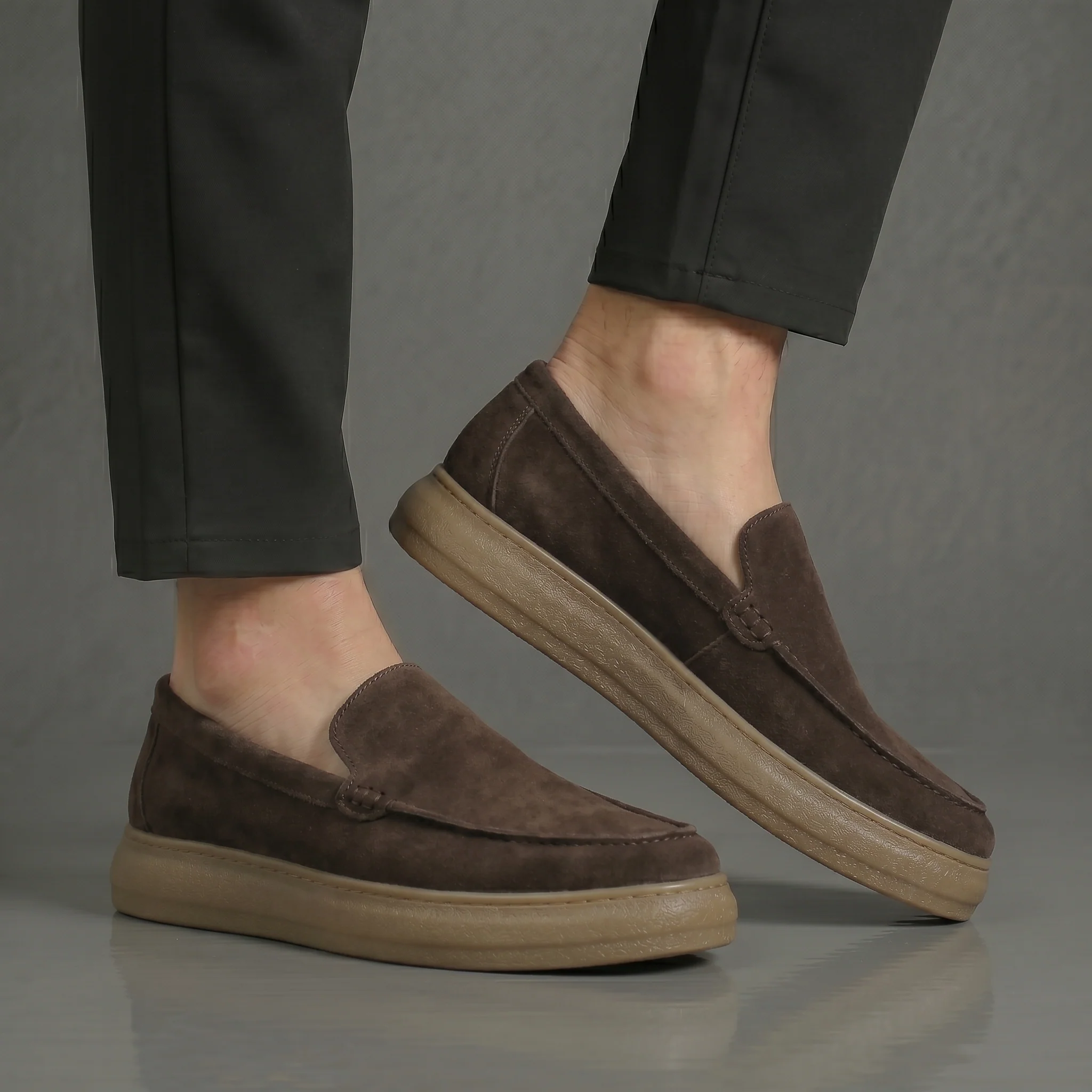 Mocassins Marron Daim Homme Tres Confortable - Image 3