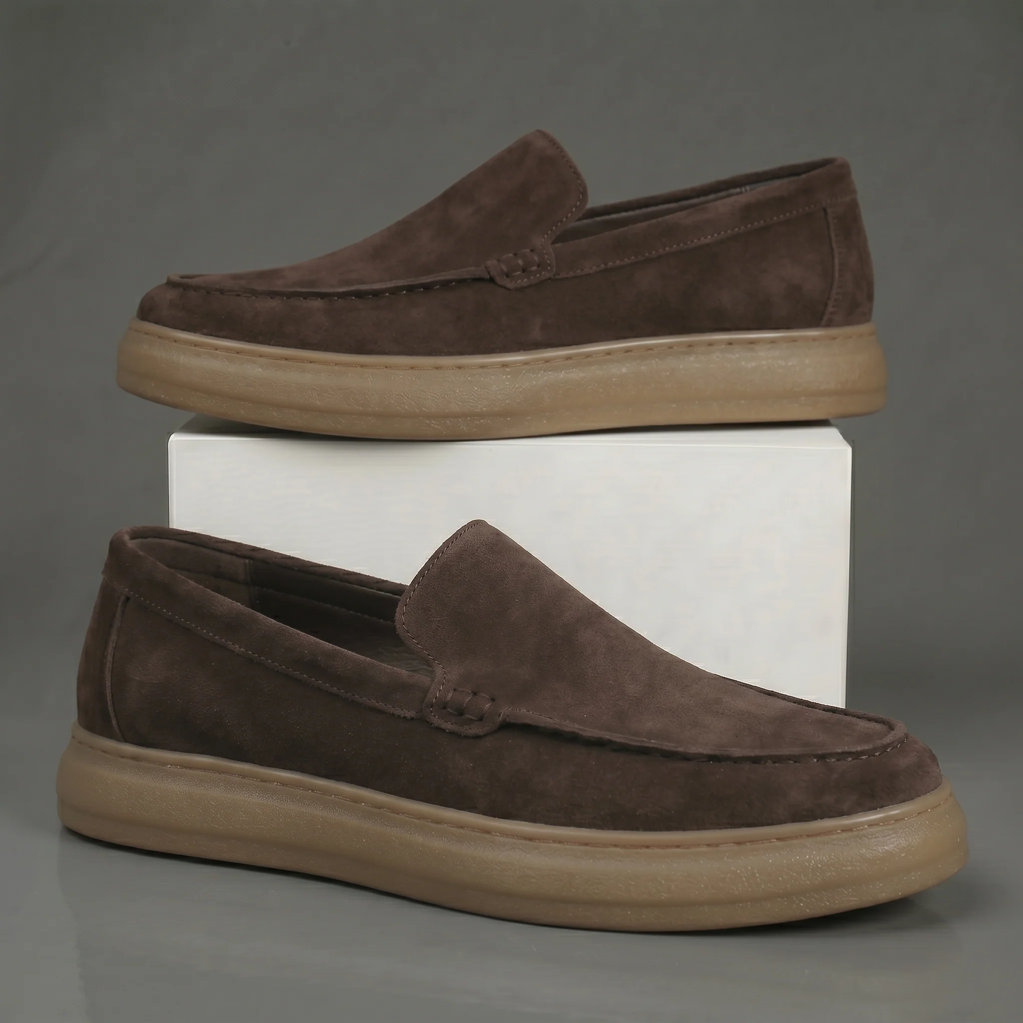 Mocassins Marron Daim Homme Tres Confortable - Image 5
