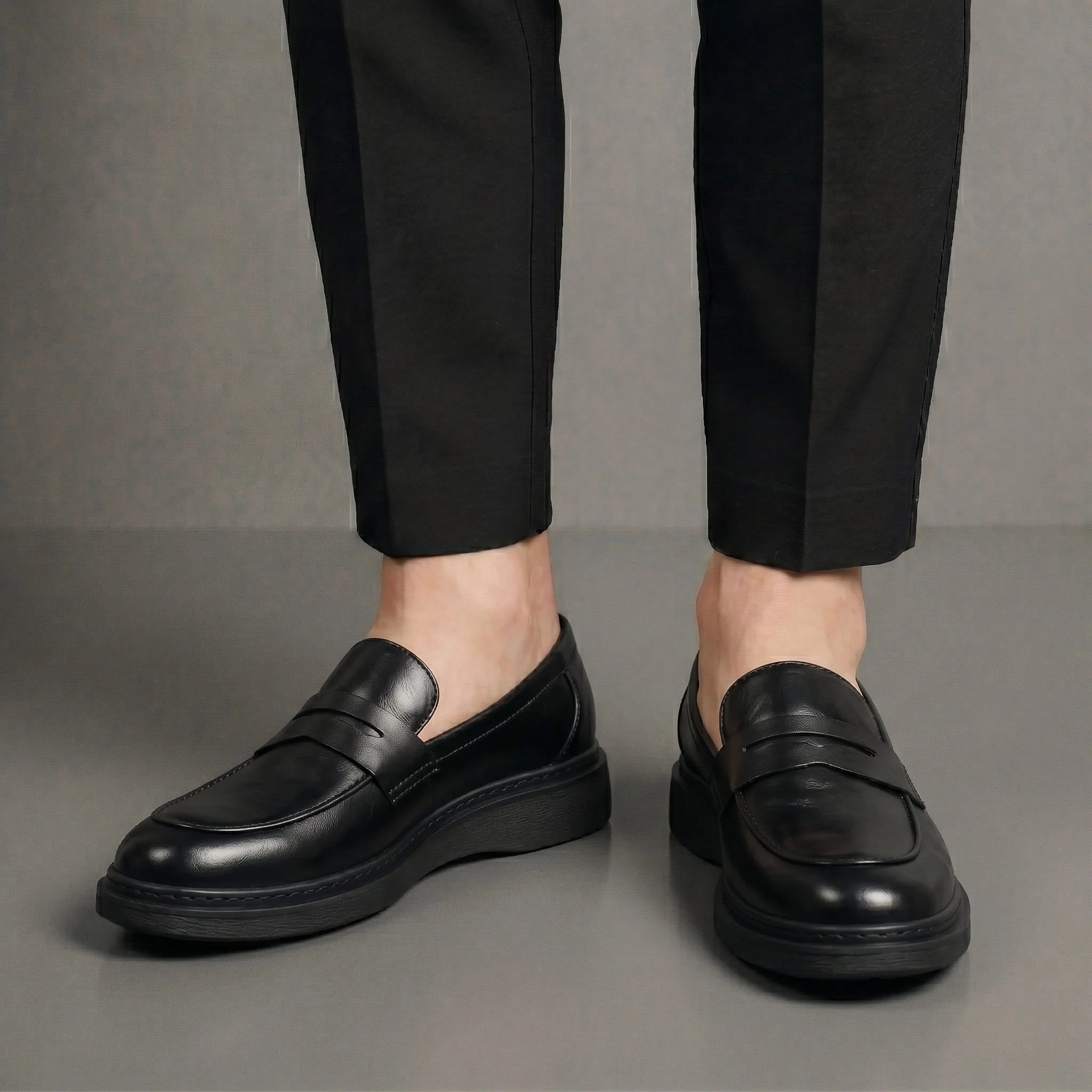 Mocassins Noir de Luxe Tres Confortable 100% Cuir - Image 4