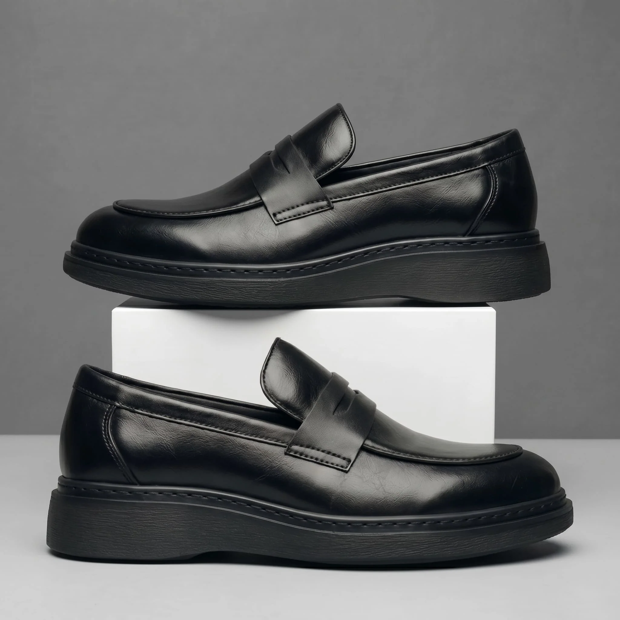 Mocassins Noir de Luxe Tres Confortable 100% Cuir - Image 6