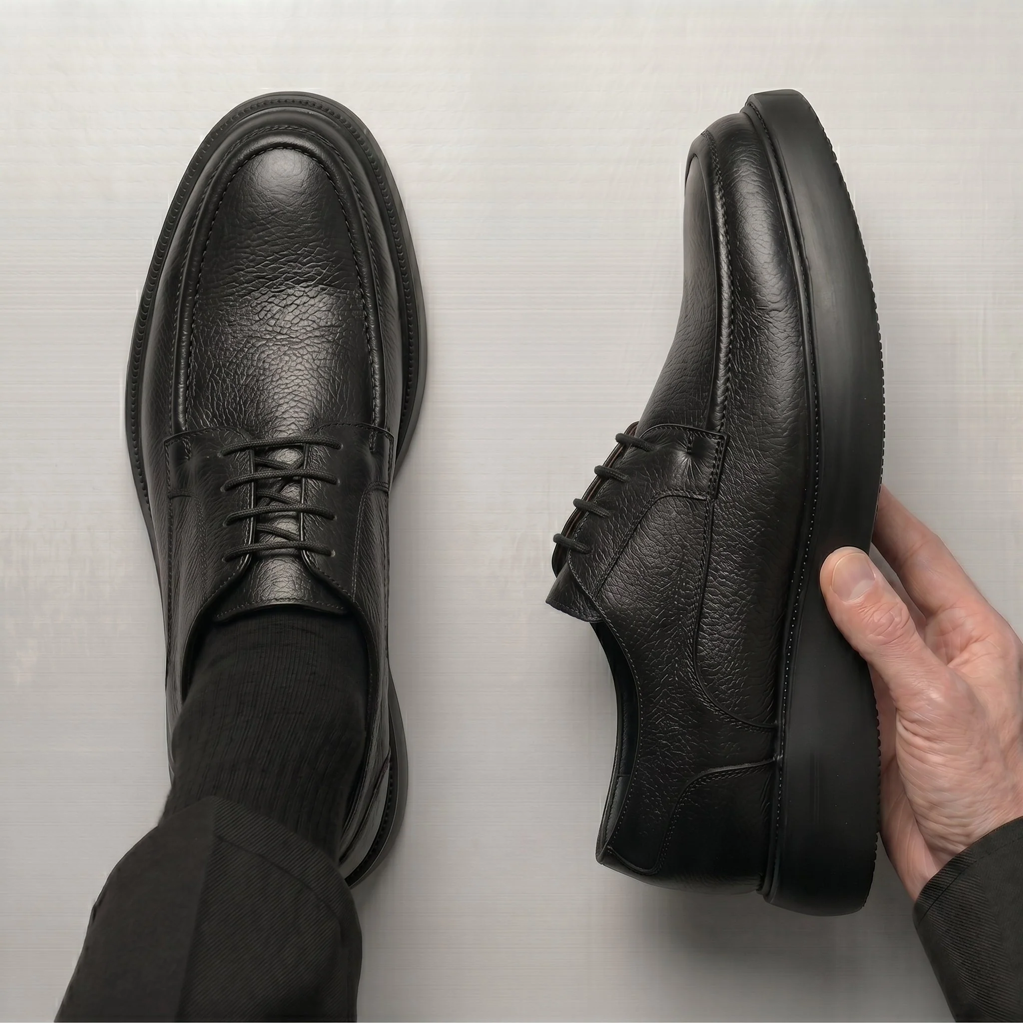 IMPERIAL : Chaussure Noir de Luxe Confortable 100% Cuir - Image 4