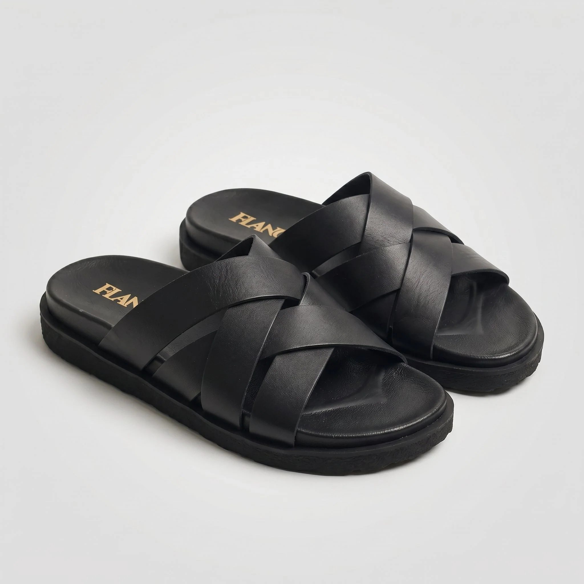 LOUIS : Sandale en cuir Noir - Image 3