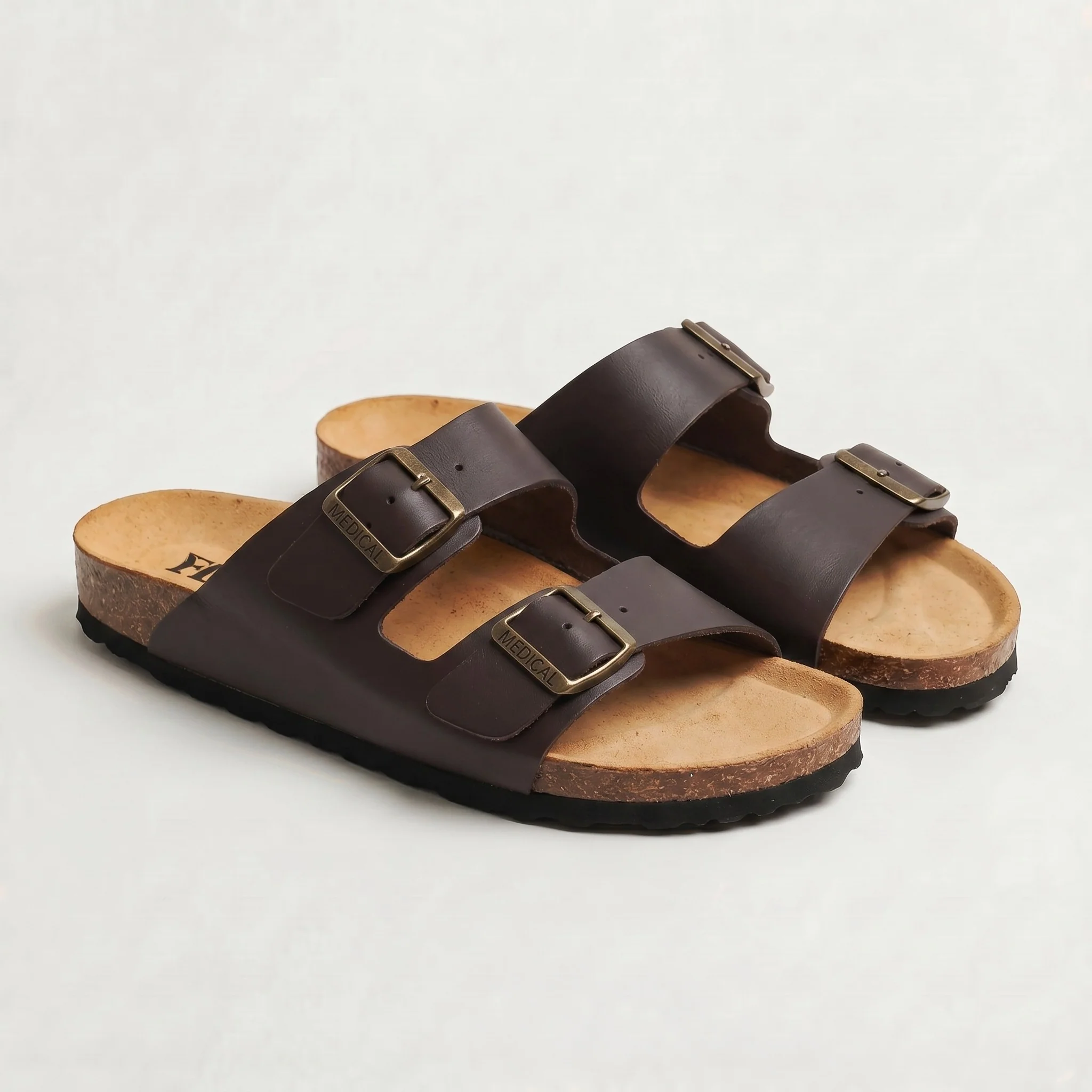 SENTO : Sandale en cuir Marron - Image 3