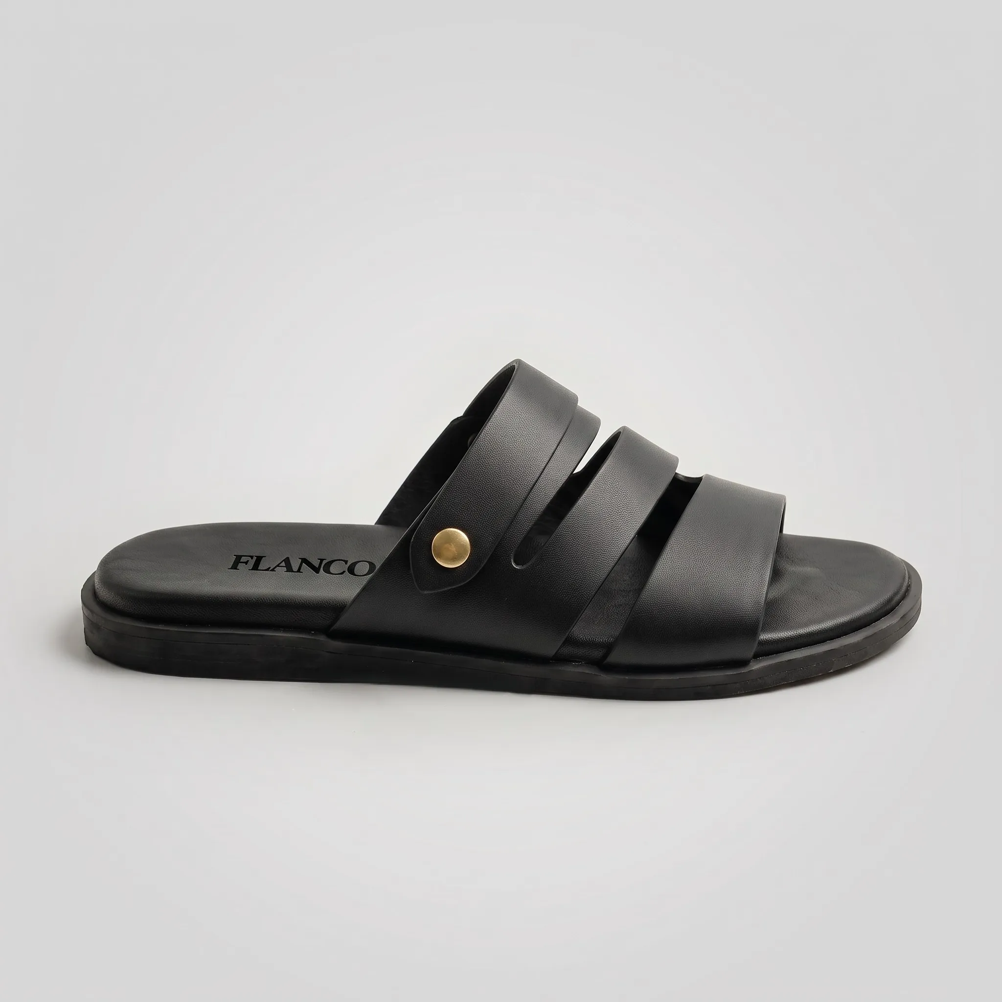 ARMAND  : Sandale en cuir Noir - Image 5