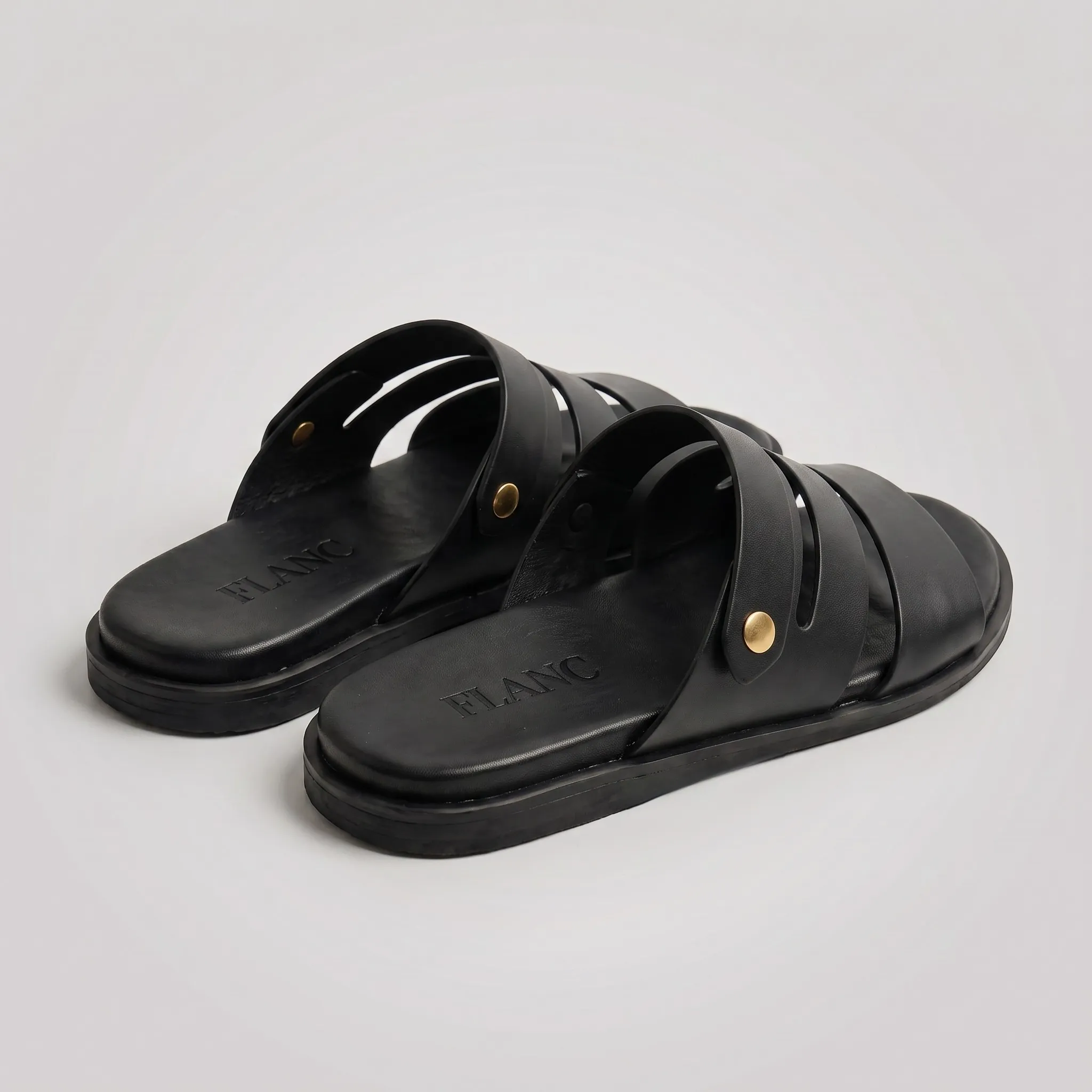 ARMAND  : Sandale en cuir Noir - Image 6