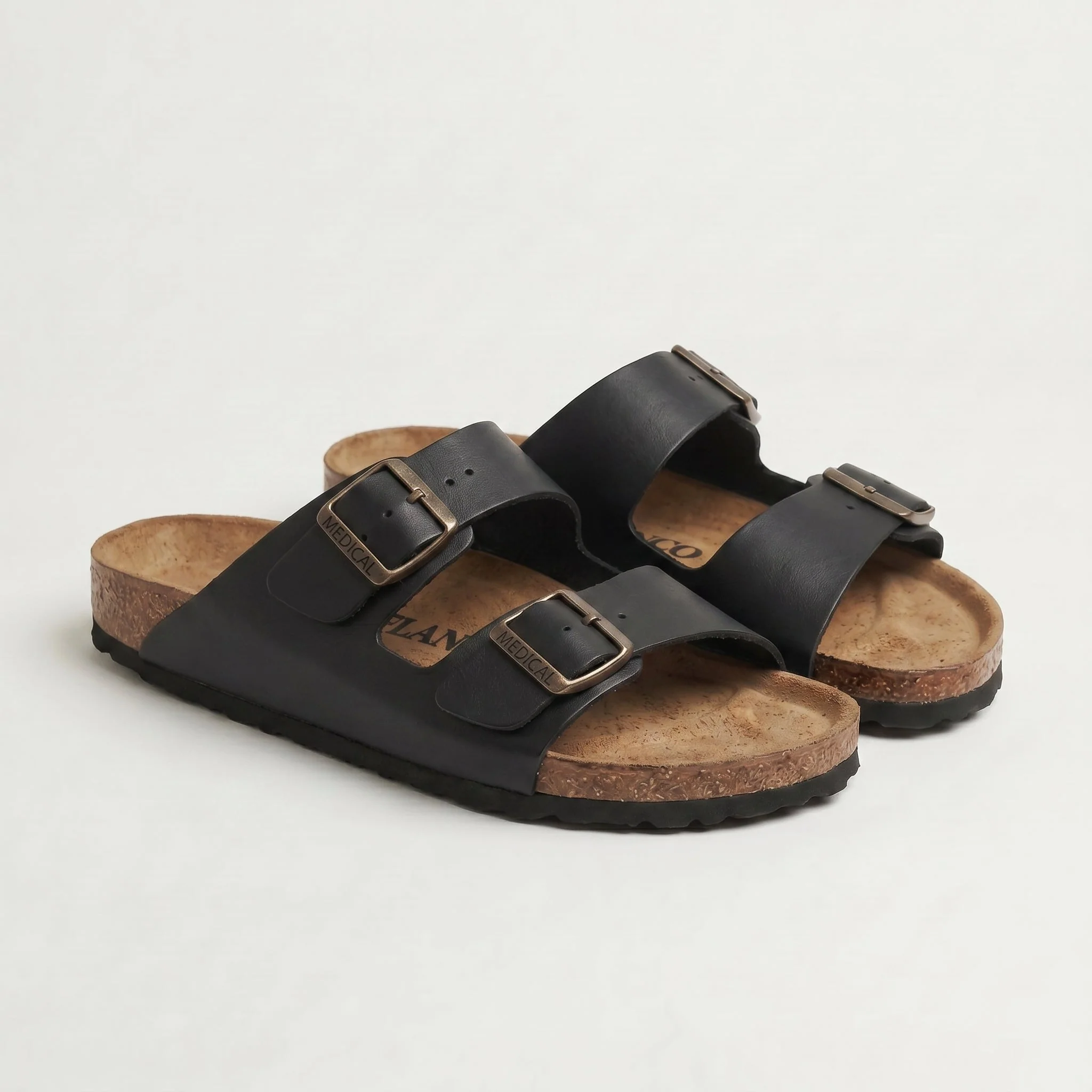 SENTO : Sandale en cuir Noir - Image 3