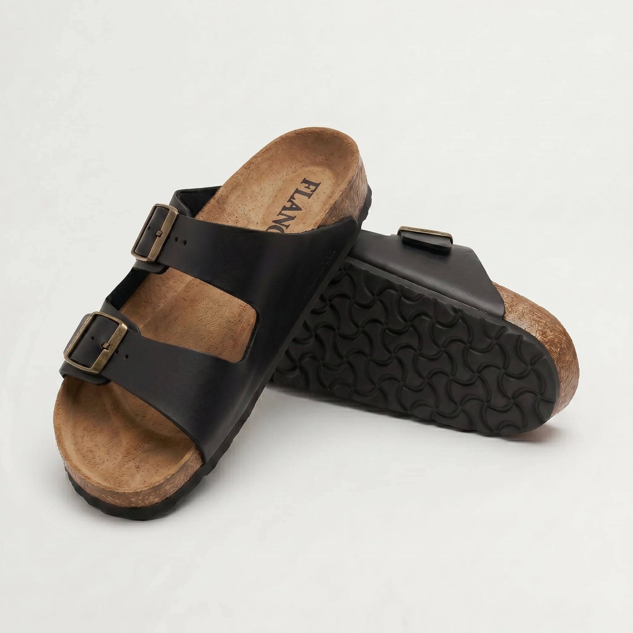 SENTO : Sandale en cuir Noir - Image 4