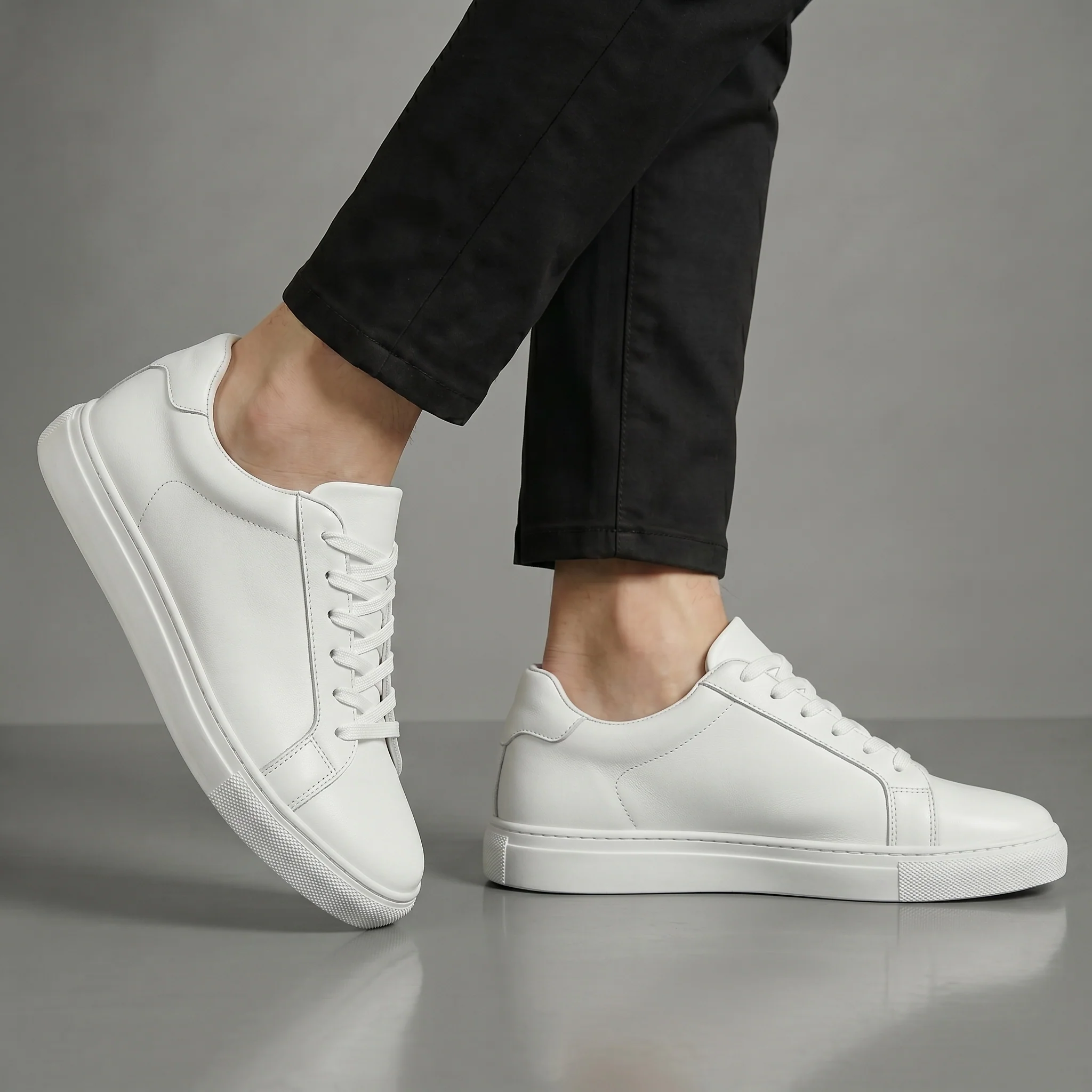 Sneakers Blanc en Cuir - Tres Confortable - Image 4