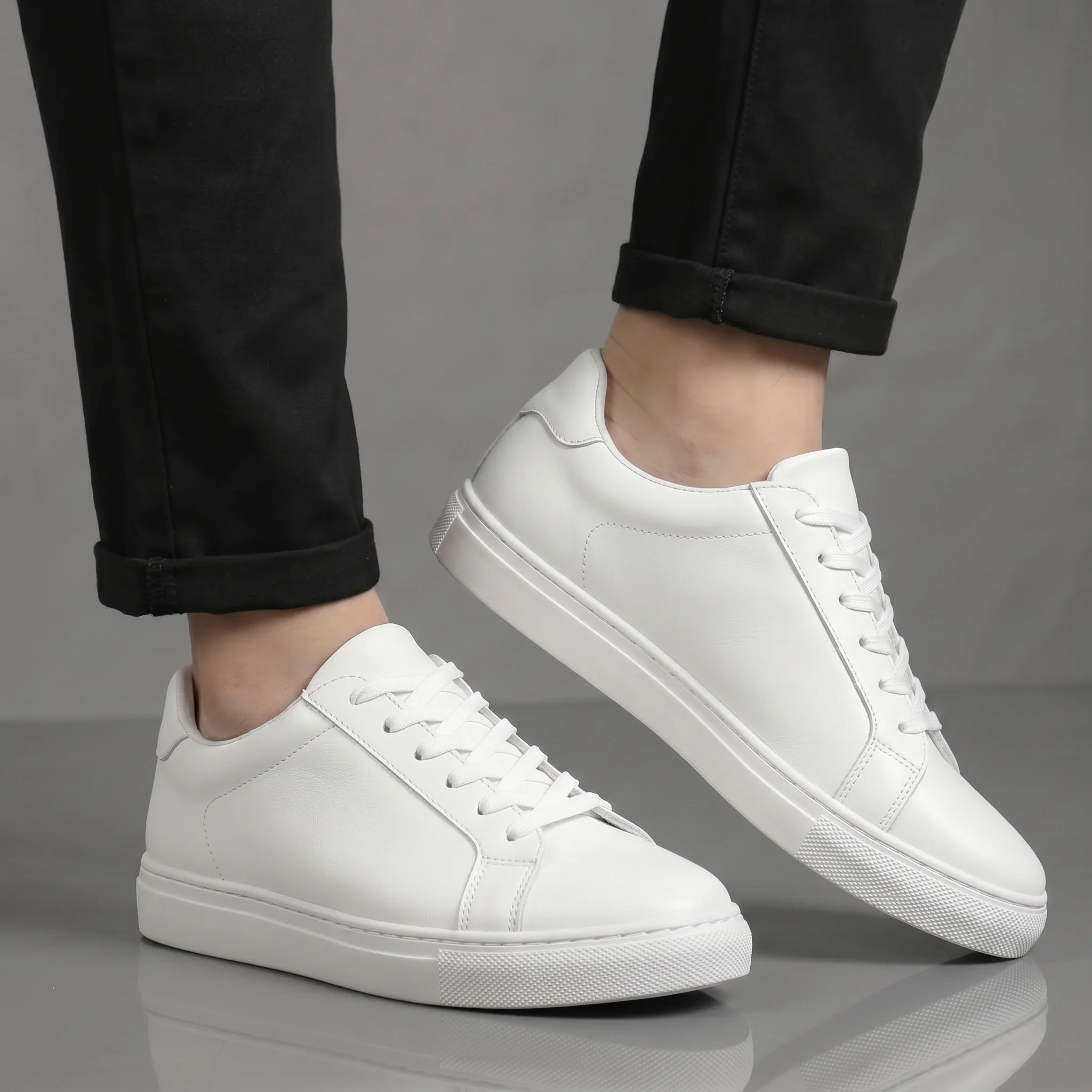 Sneakers Blanc en Cuir - Tres Confortable - Image 5