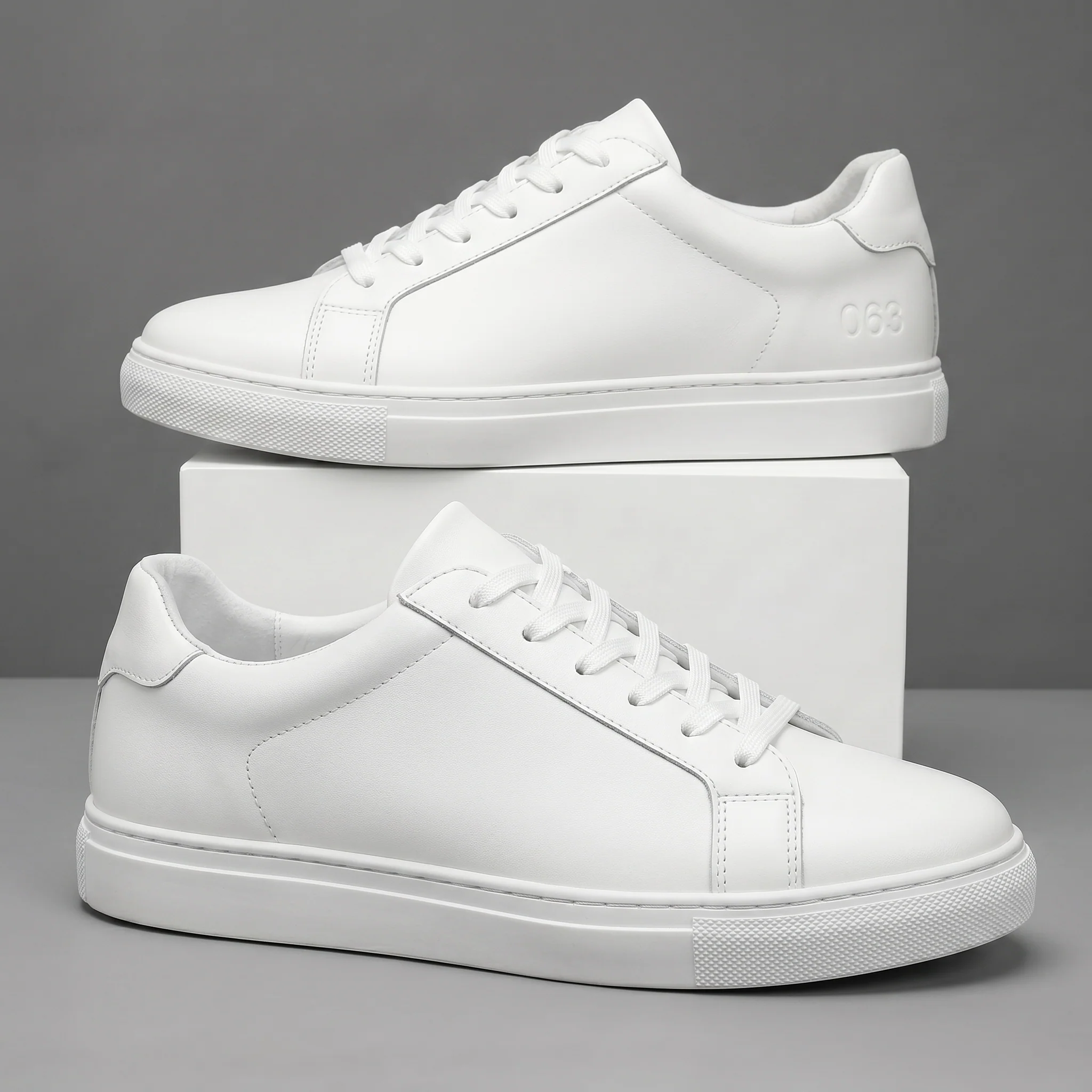 Sneakers Blanc en Cuir - Tres Confortable - Image 6
