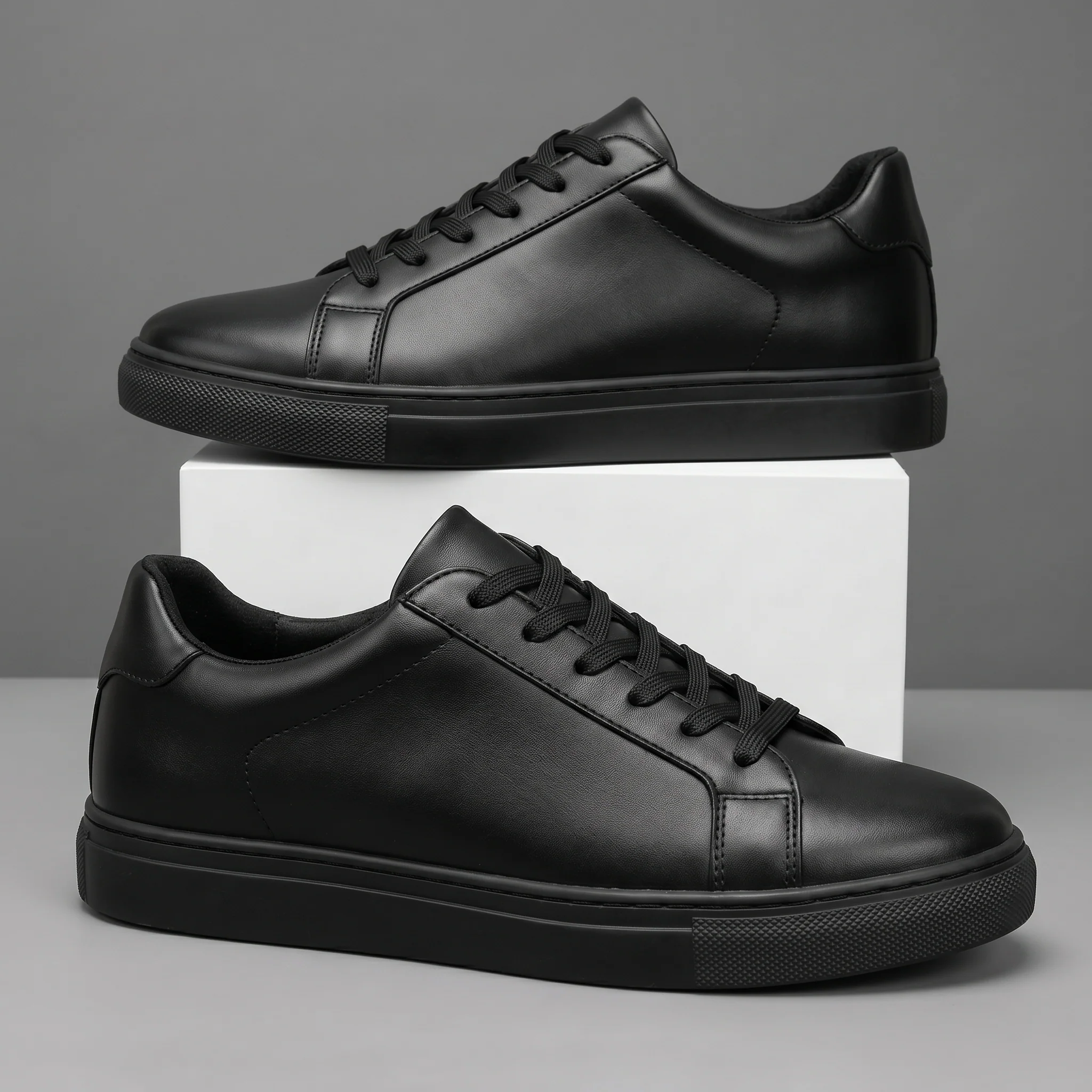 Sneakers Noir en Cuir - Tres Confortable - Image 6