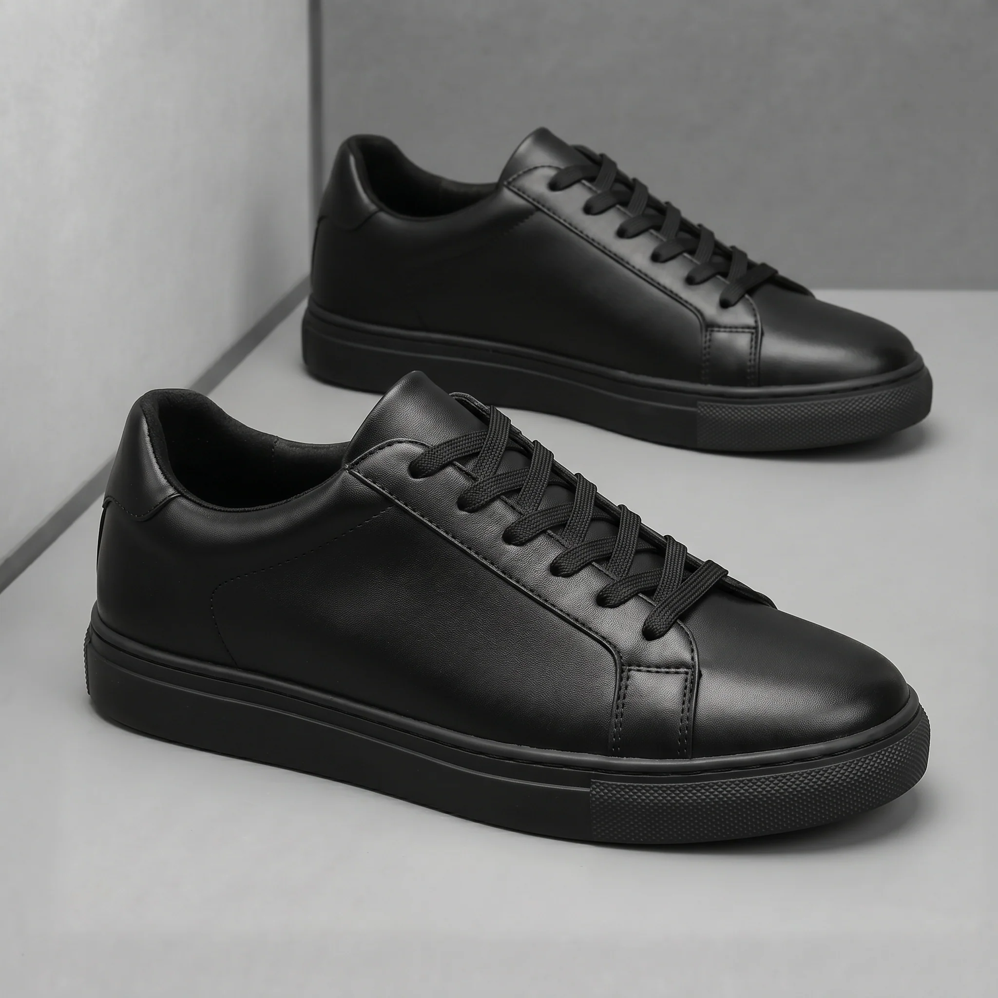 Sneakers Noir en Cuir - Tres Confortable - Image 8