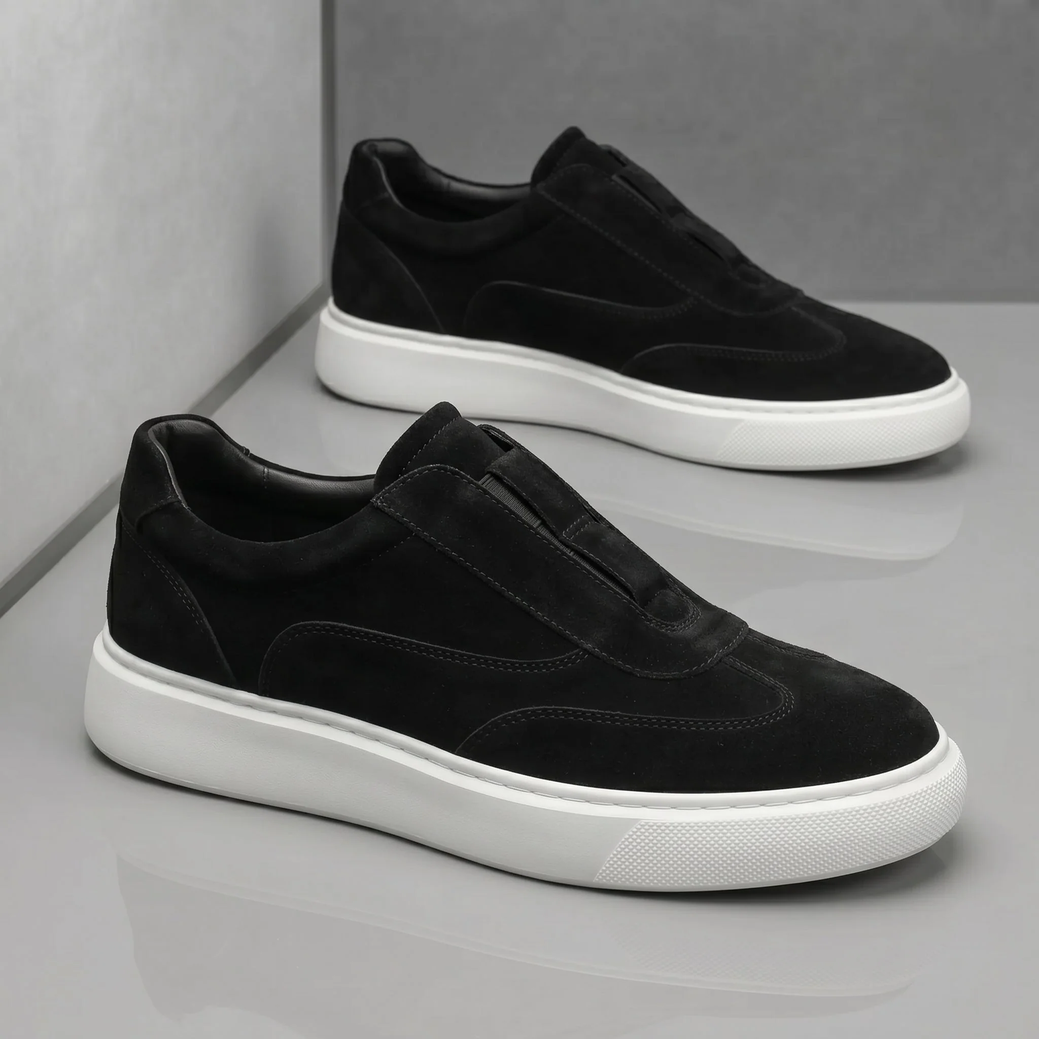 Sneakers Noir en Daim - Tres Confortable - Image 6