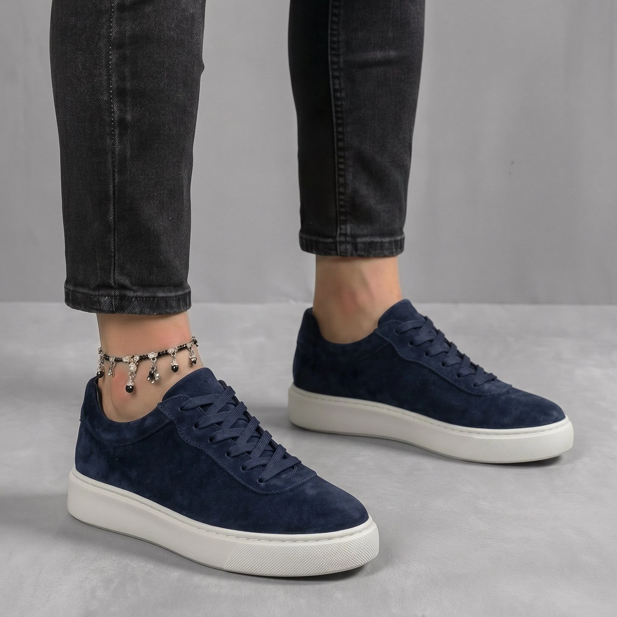 Sneakers bleu en Daim Tres Confortable - Femme - Image 6