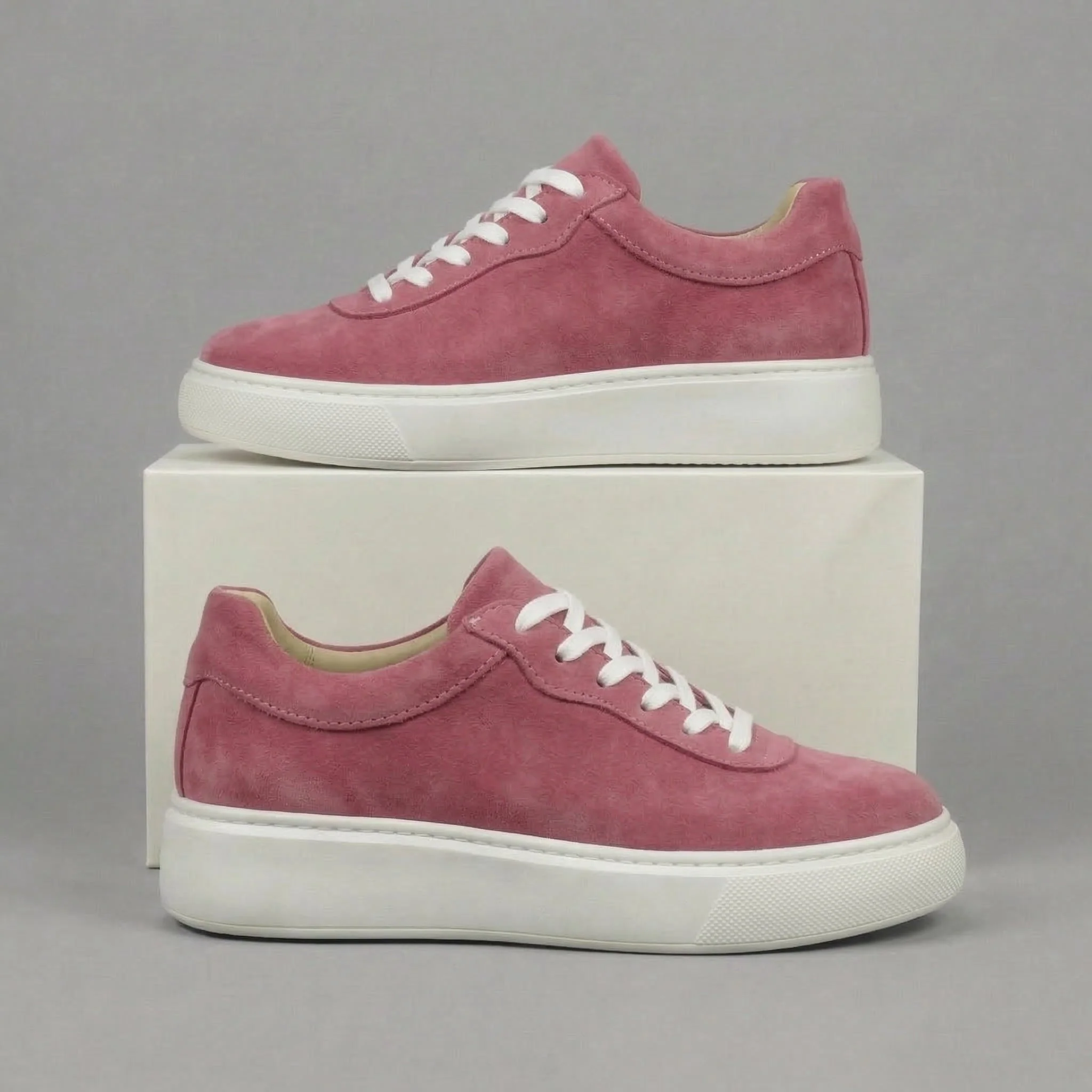 Sneakers Rose en Daim  Tres Confortable - Femme - Image 5