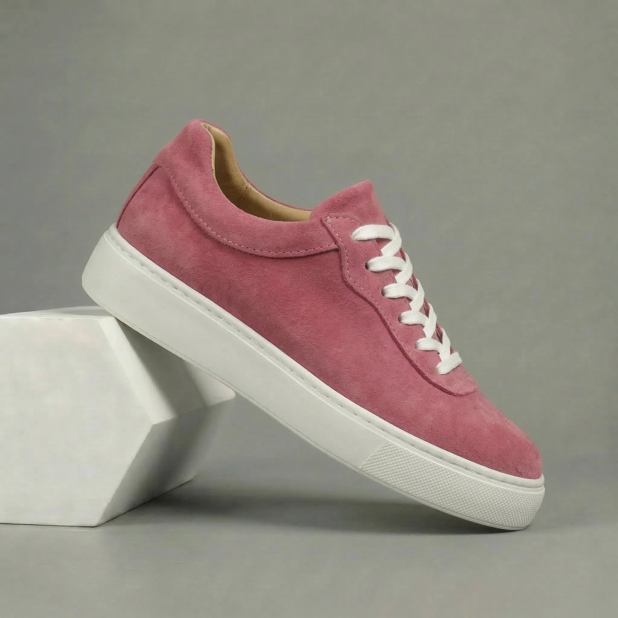 Sneakers Rose en Daim  Tres Confortable - Femme - Image 6