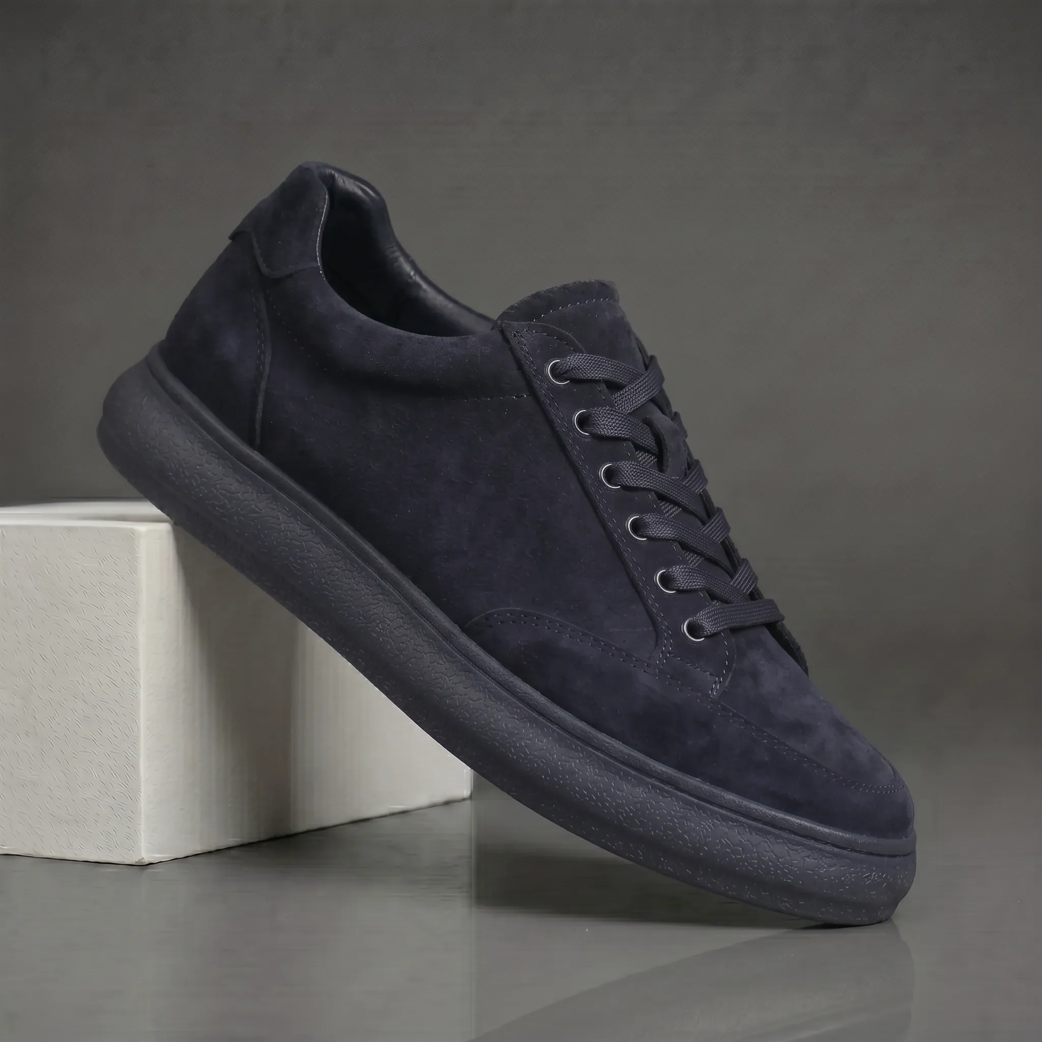 Sneakers Bleu marine Daim - Tres Confortable - Image 2