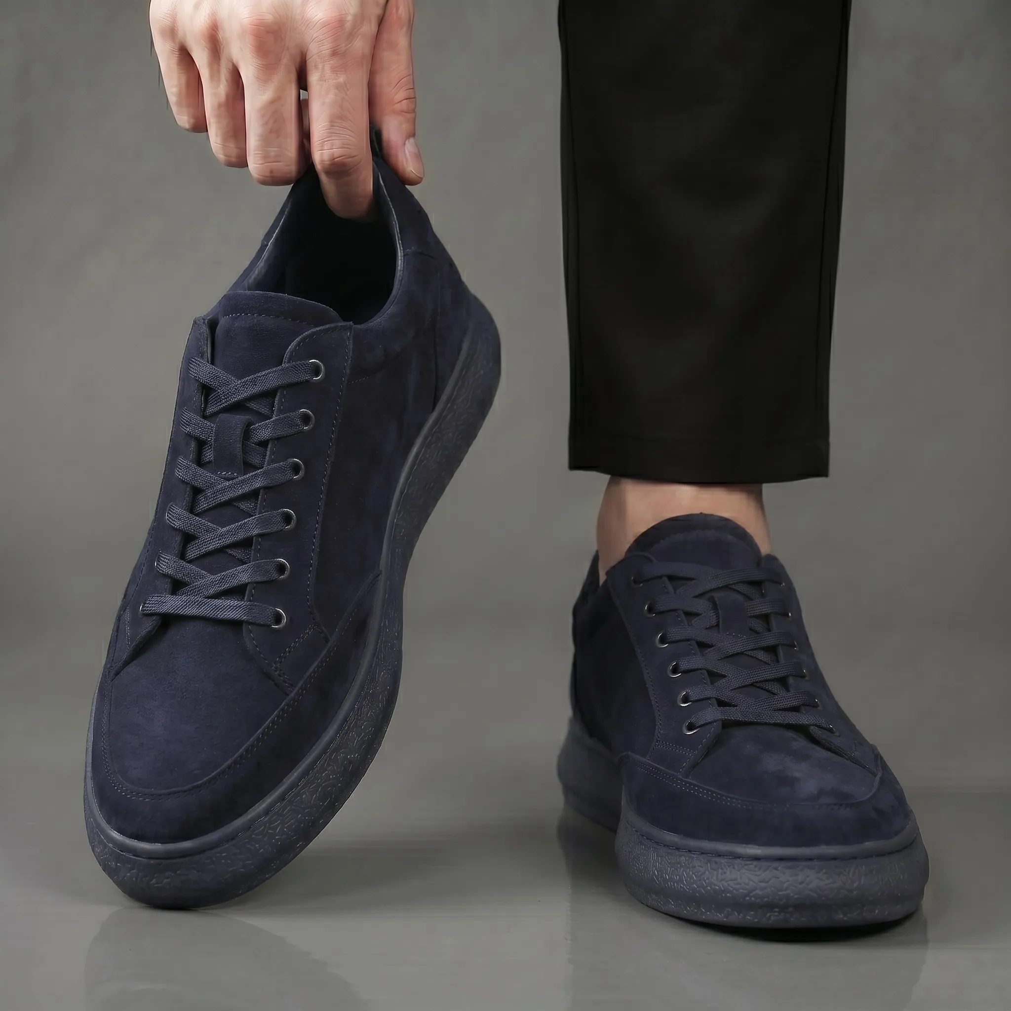 Sneakers Bleu marine Daim - Tres Confortable - Image 3