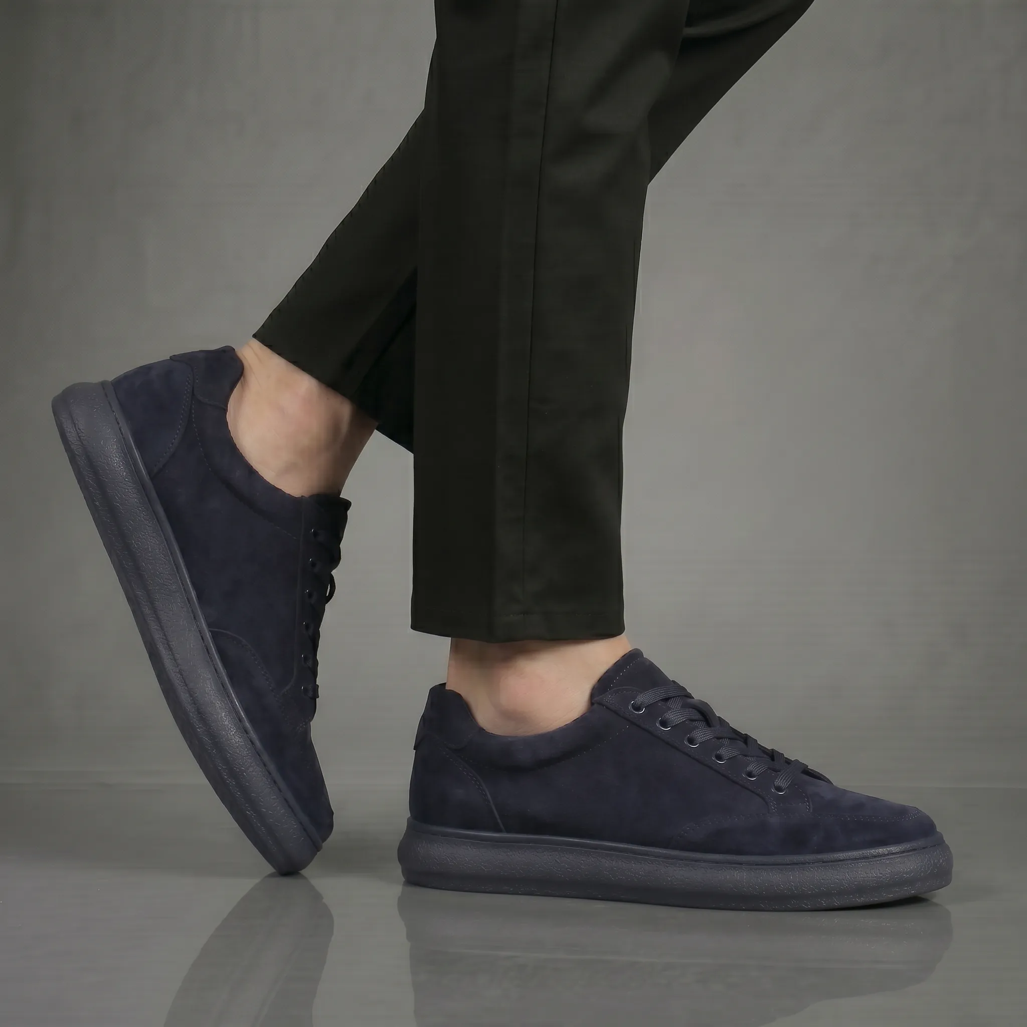 Sneakers Bleu marine Daim - Tres Confortable - Image 6