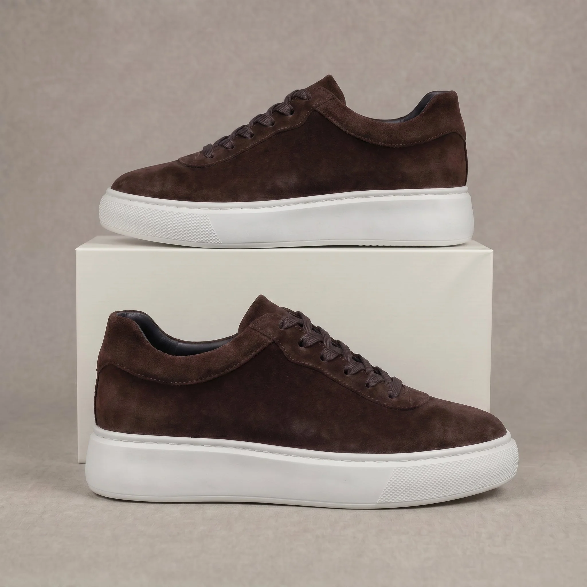 Sneakers Marron en Daim Tres Confortable - Femme - Image 4