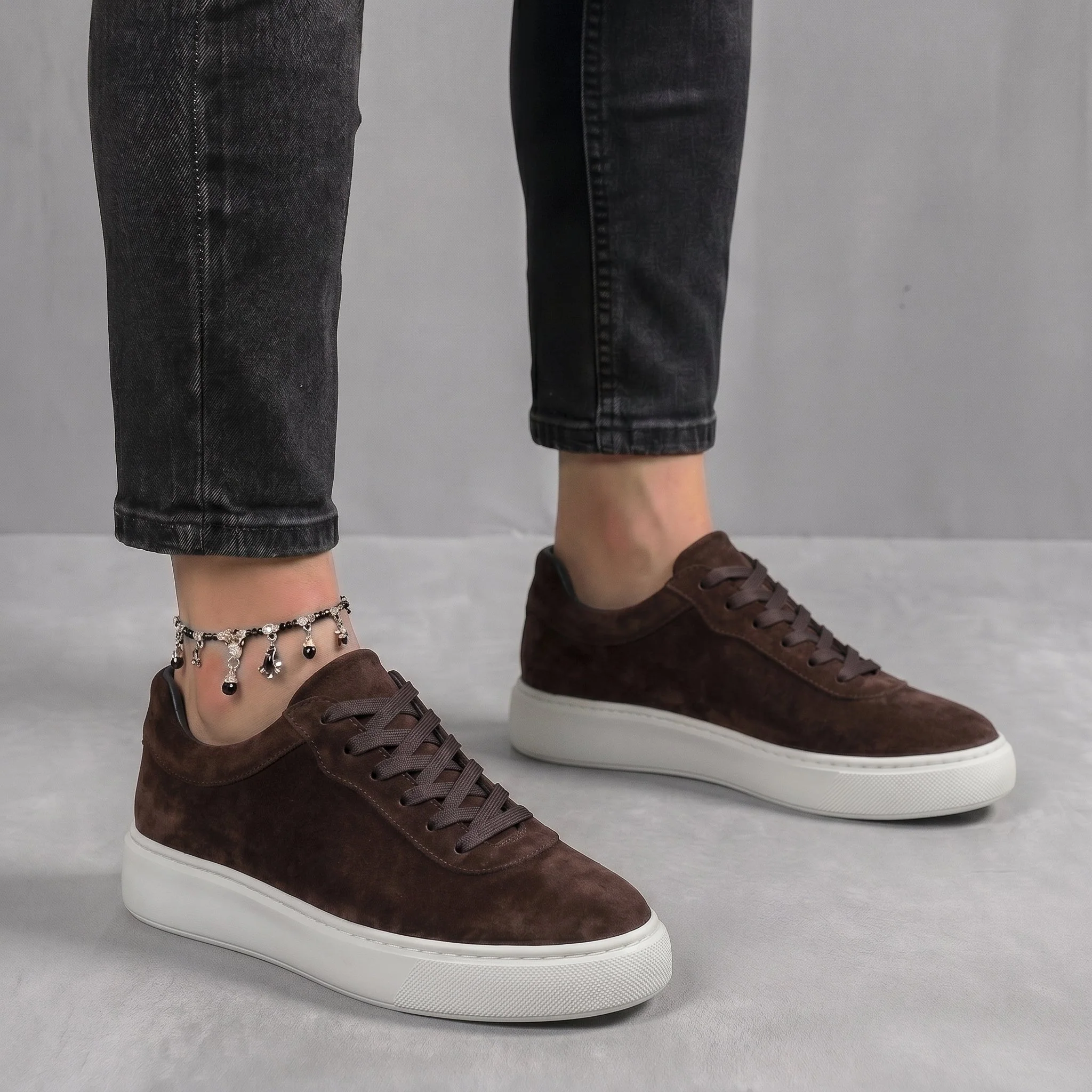 Sneakers Marron en Daim Tres Confortable - Femme - Image 6