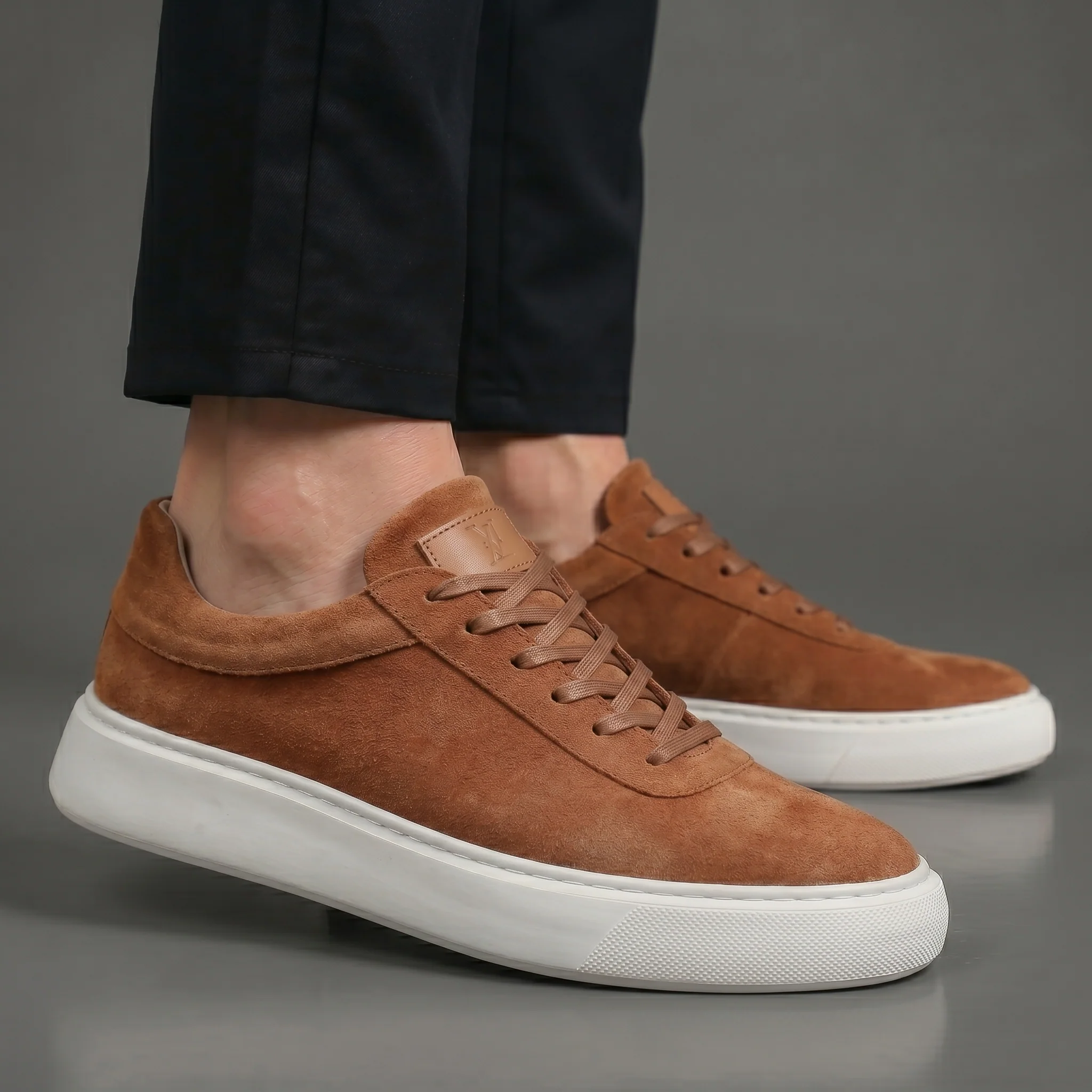 Sneakers tabac en Daim - Tres Confortable - Image 3