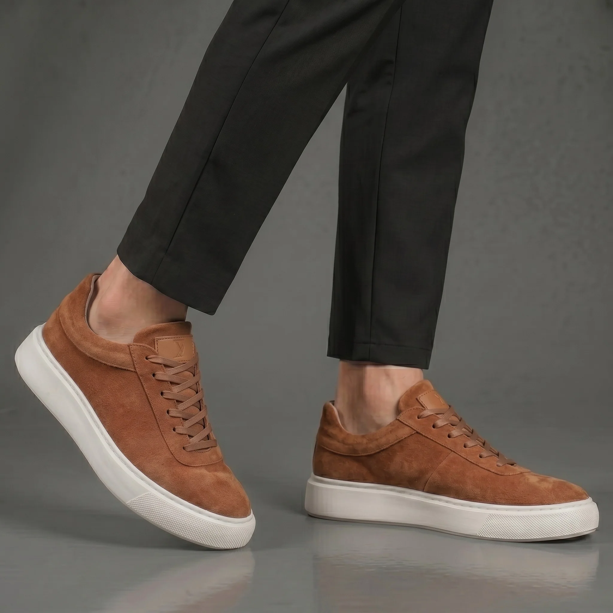 Sneakers tabac en Daim - Tres Confortable - Image 7
