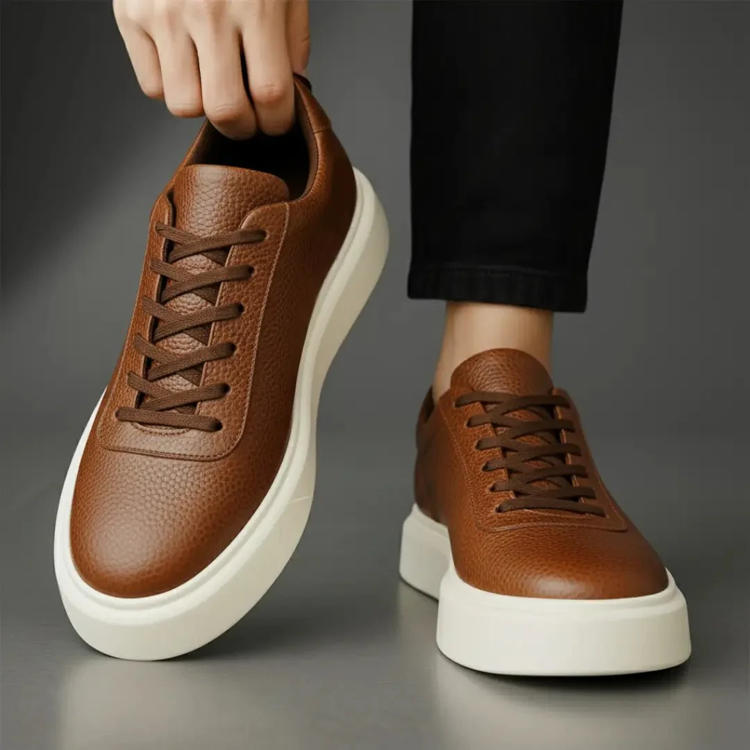 Sneakers Cuir Grainé  - Tres Confortable - Image 11