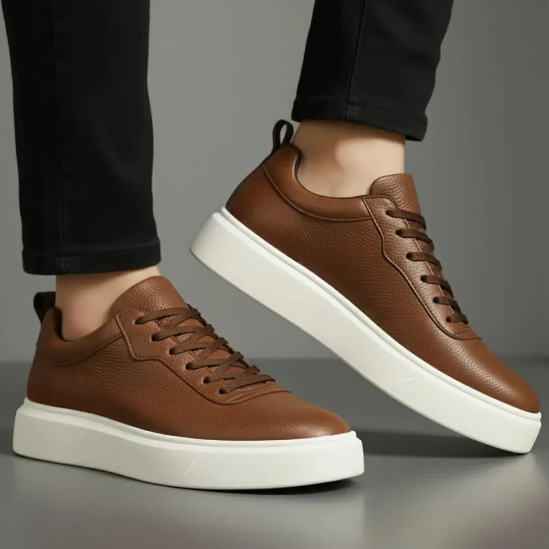 Sneakers Cuir Grainé  - Tres Confortable - Image 12