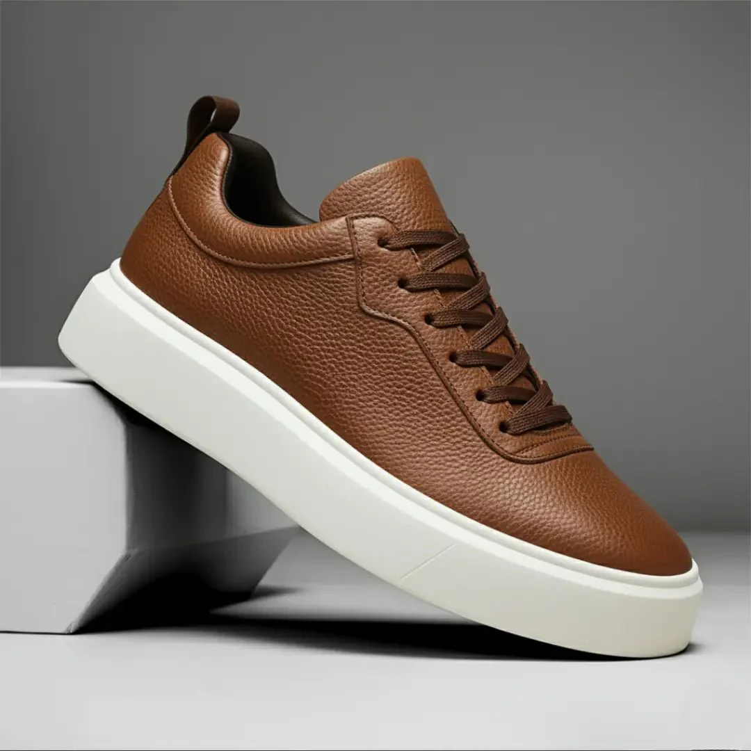 Sneakers Cuir Grainé  - Tres Confortable - Image 13