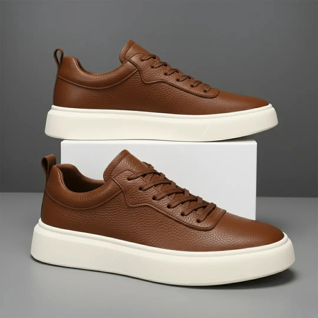 Sneakers Cuir Grainé  - Tres Confortable - Image 14