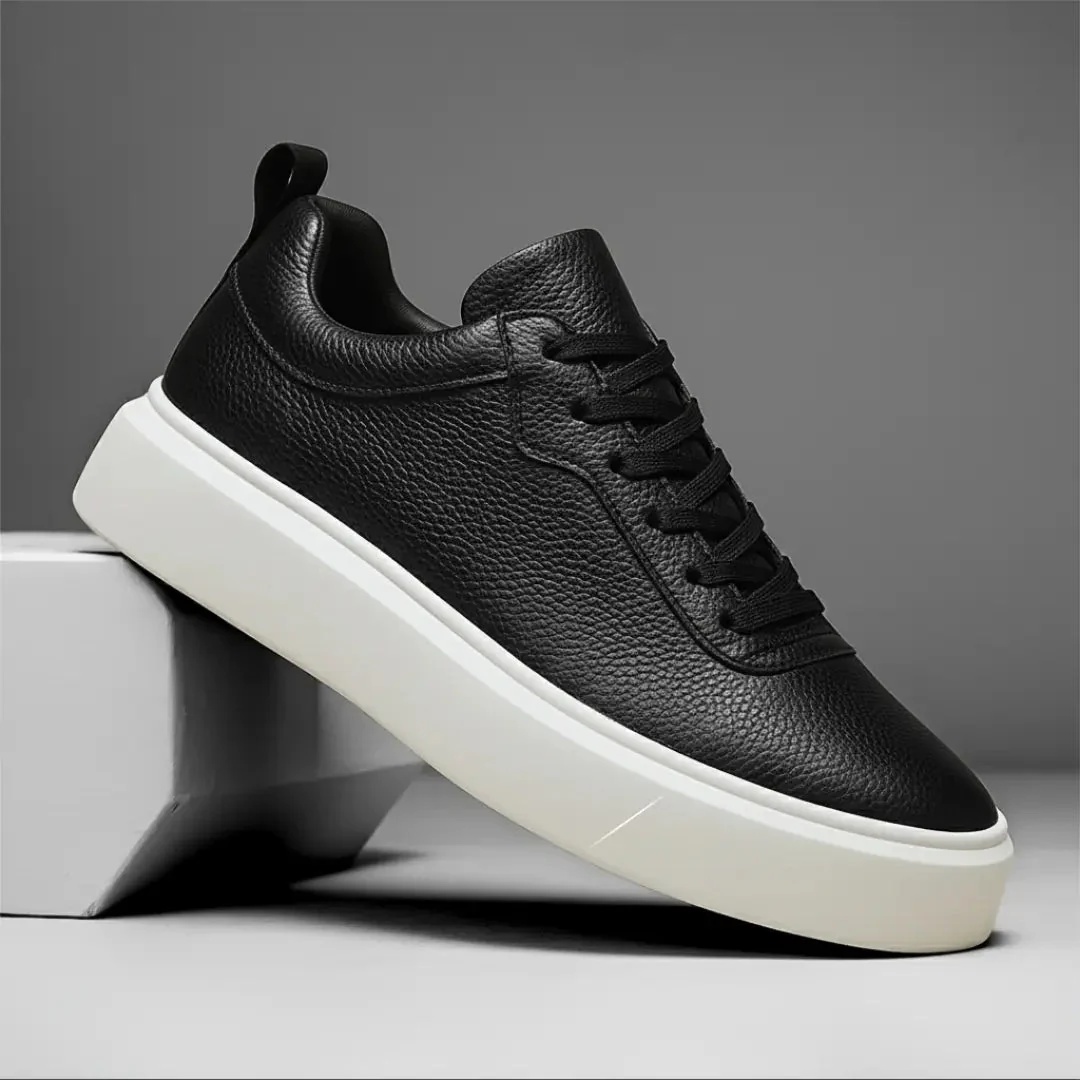 Sneakers Cuir Grainé  - Tres Confortable - Image 2