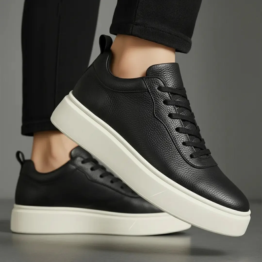 Sneakers Cuir Grainé  - Tres Confortable - Image 3